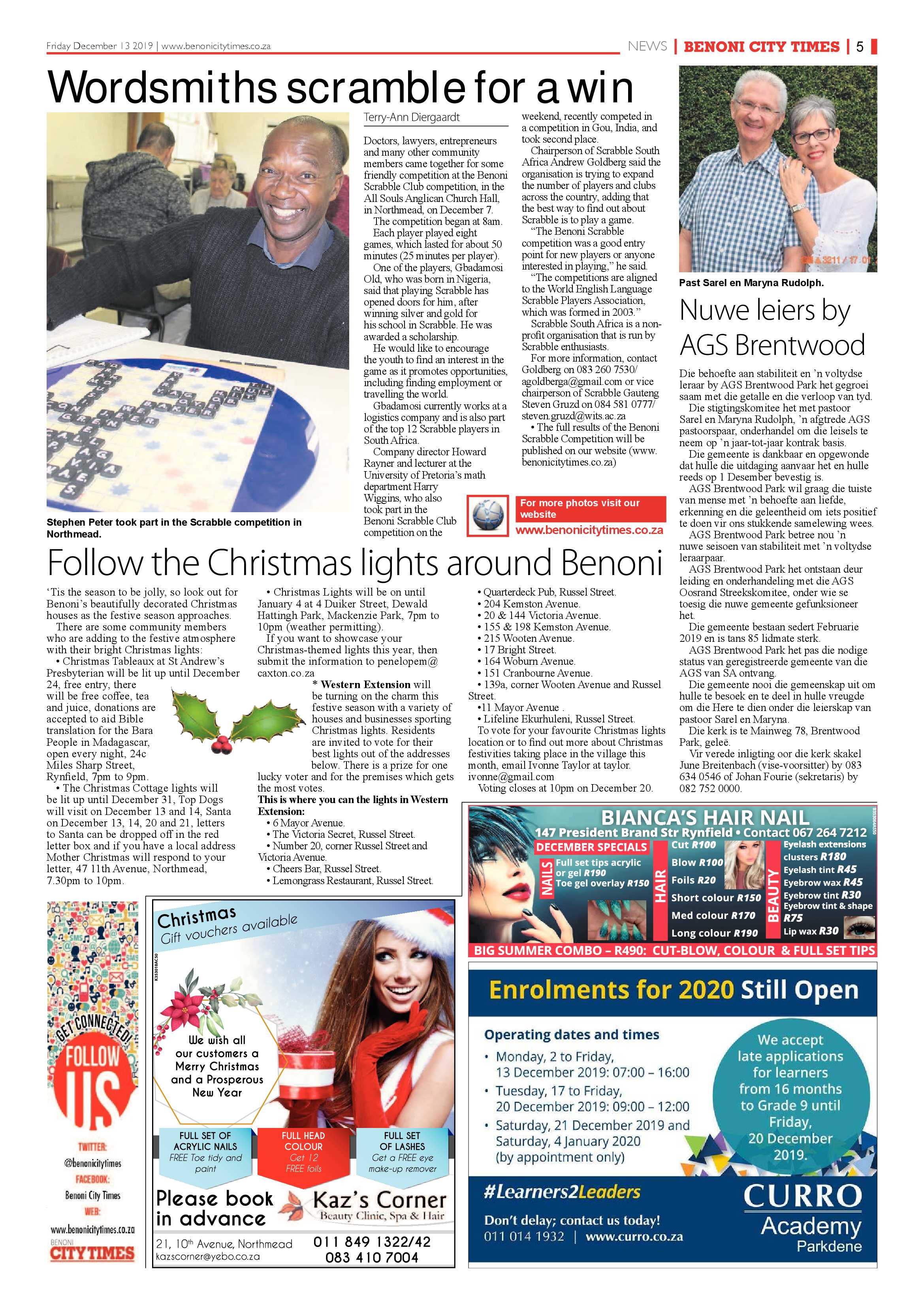 Benoni City Times 12 December 2019 page 5