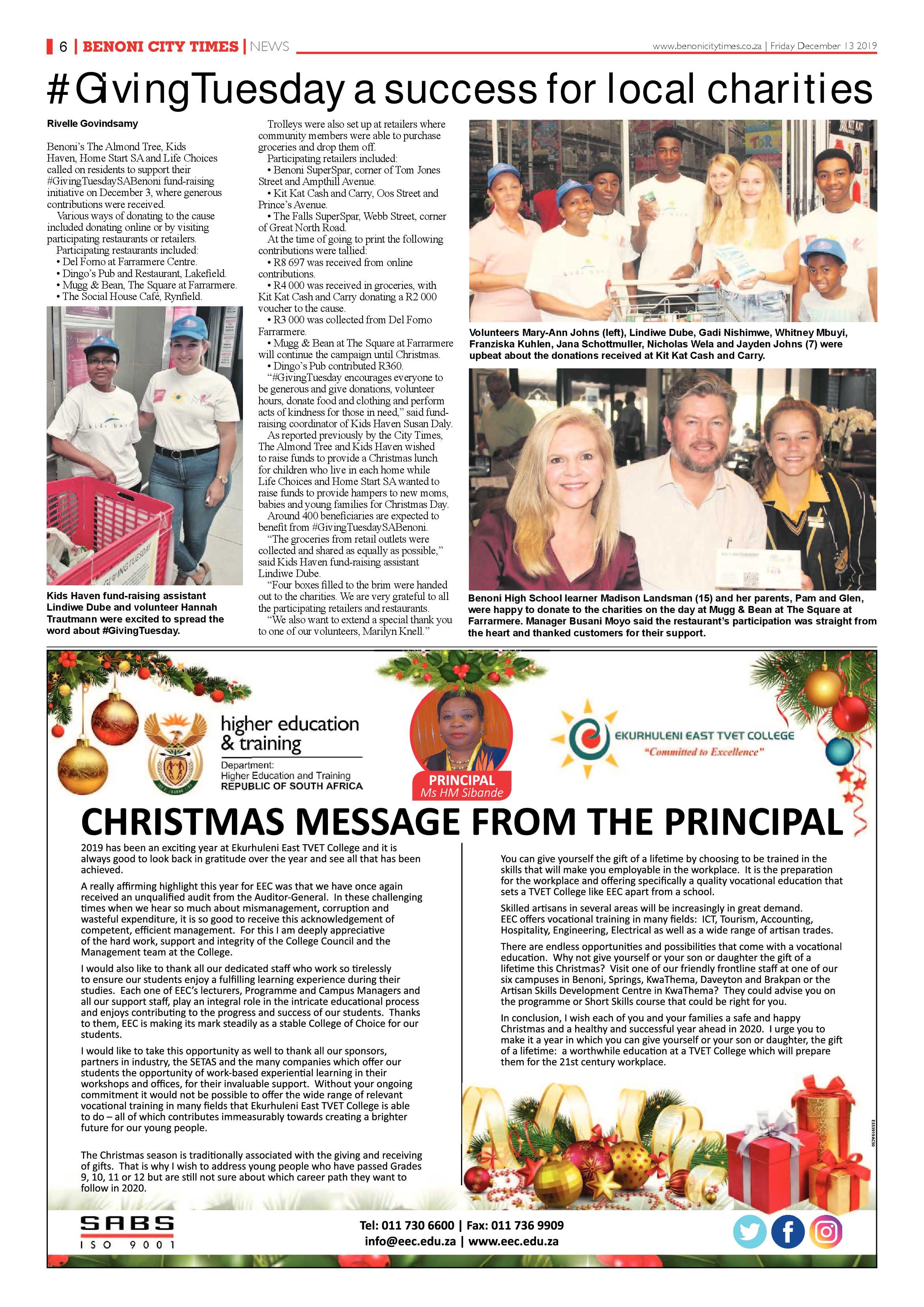 Benoni City Times 12 December 2019 page 6