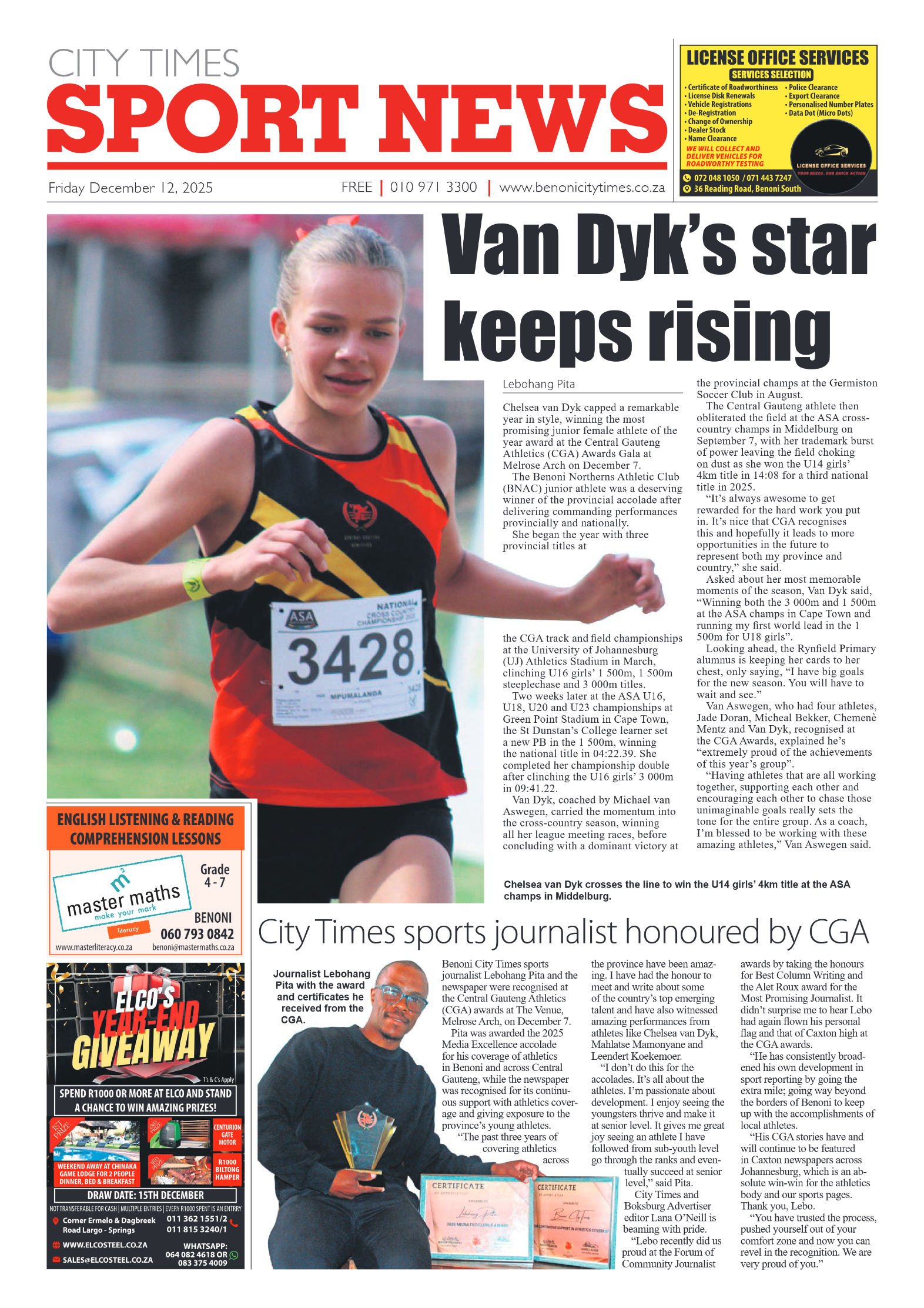 Benoni City Times 12 December 2025 page 10
