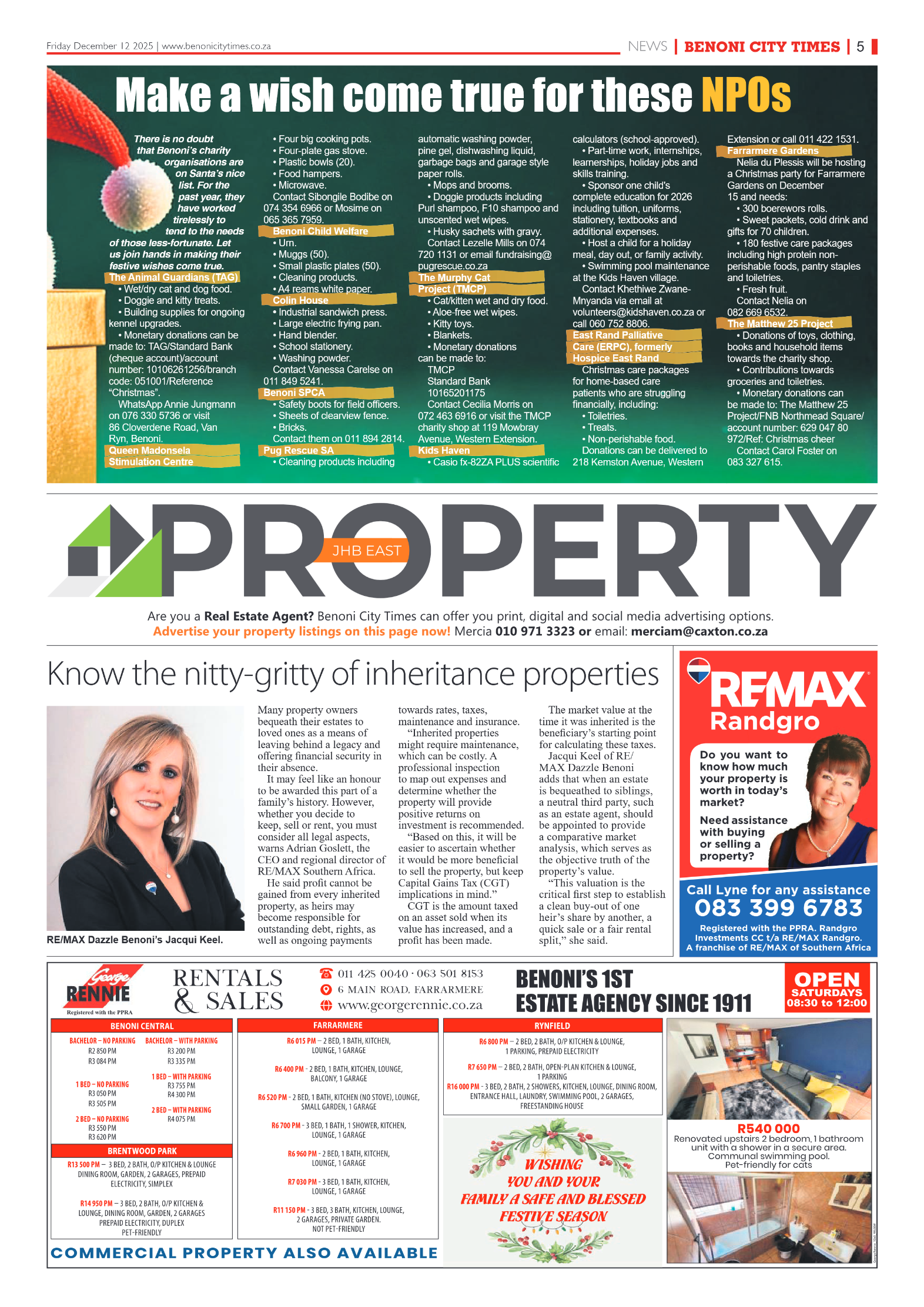 Benoni City Times 12 December 2025 page 7