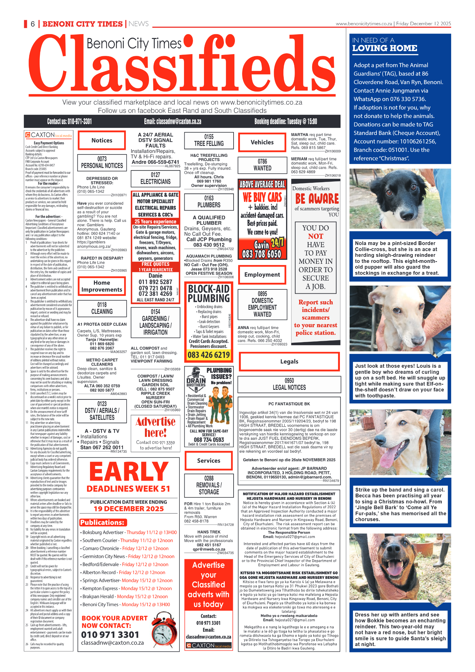 Benoni City Times 12 December 2025 page 8