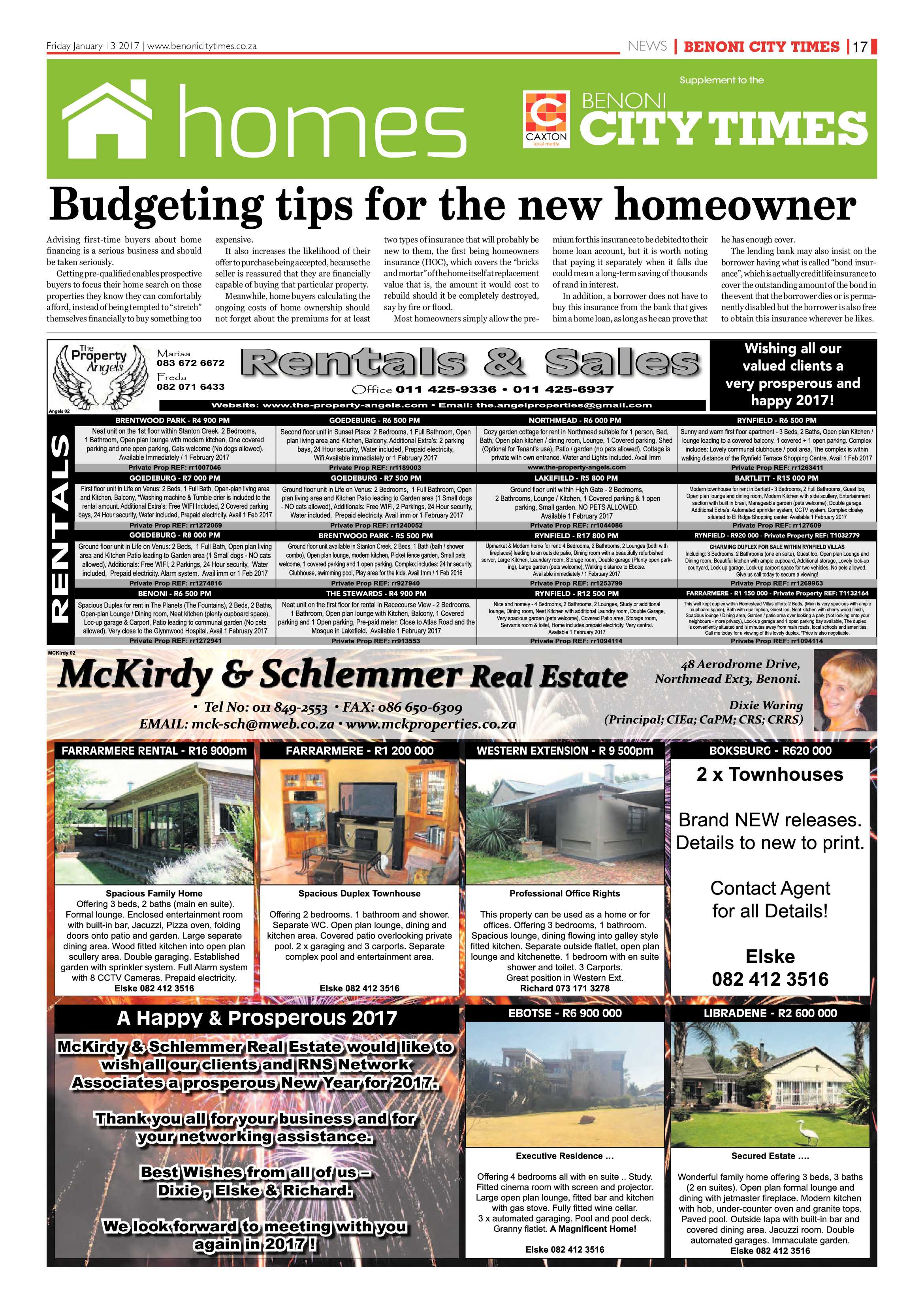 Benoni City Times 12 January 2017 page 17