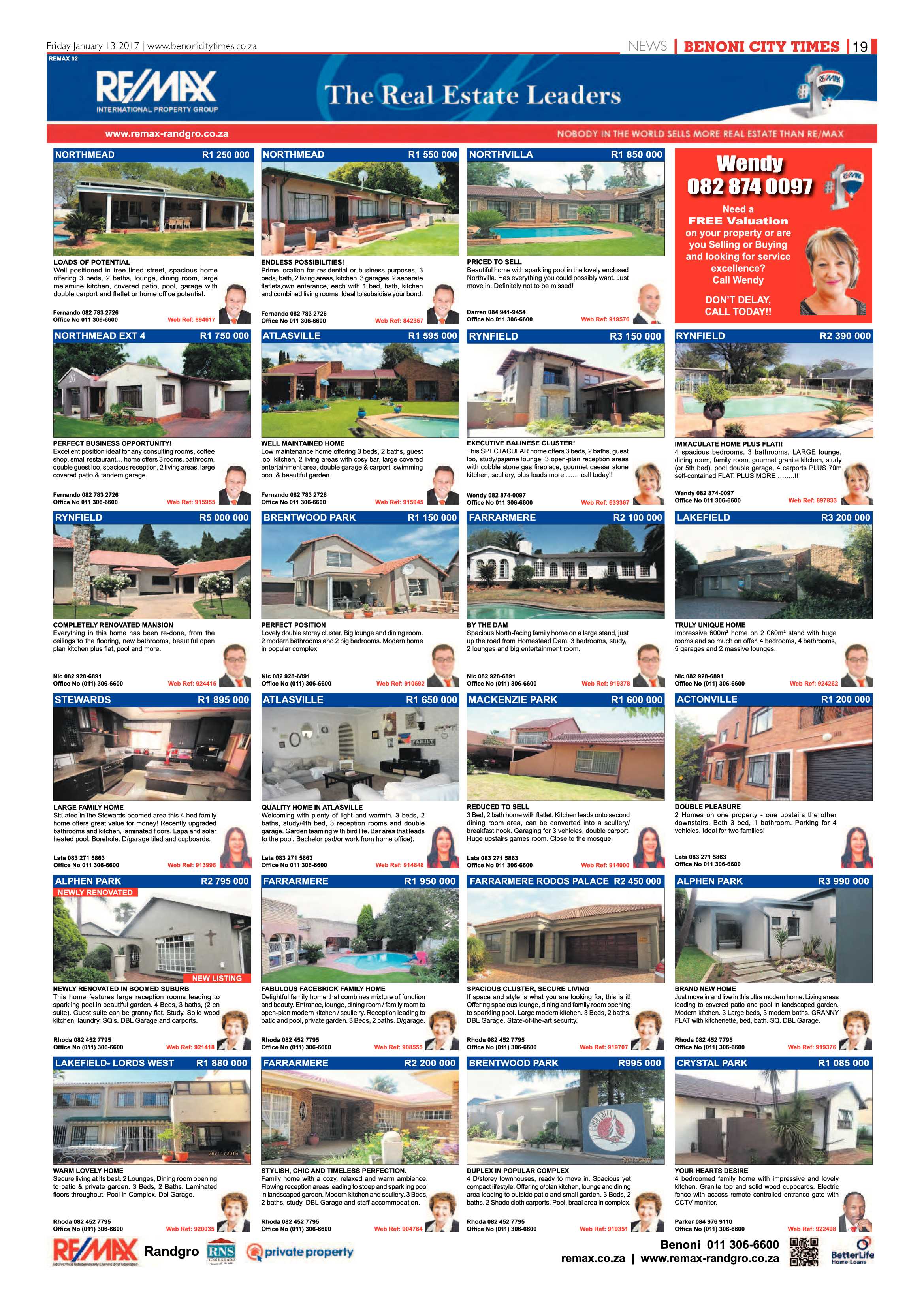 Benoni City Times 12 January 2017 page 19