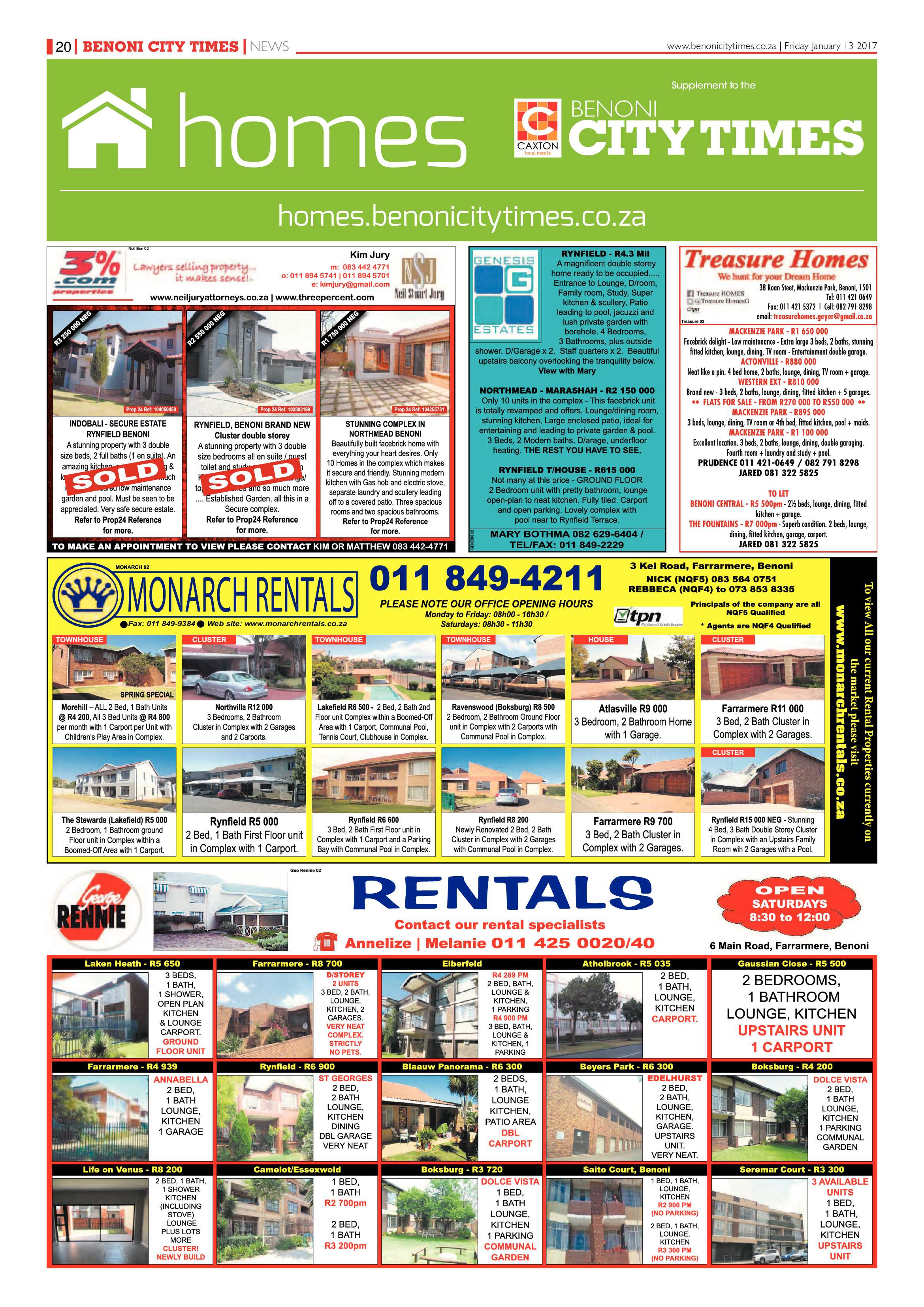 Benoni City Times 12 January 2017 page 20