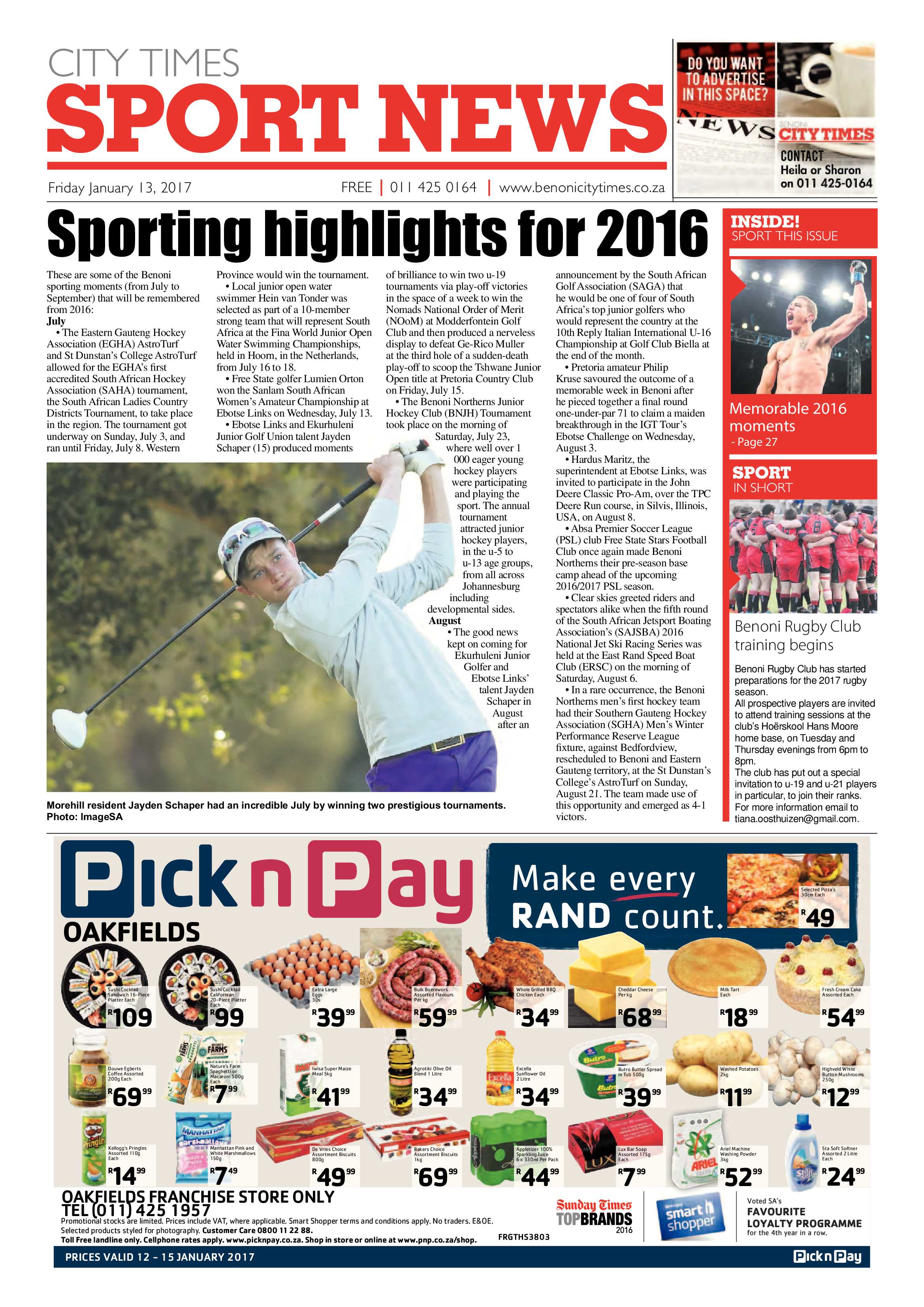 Benoni City Times 12 January 2017 page 28