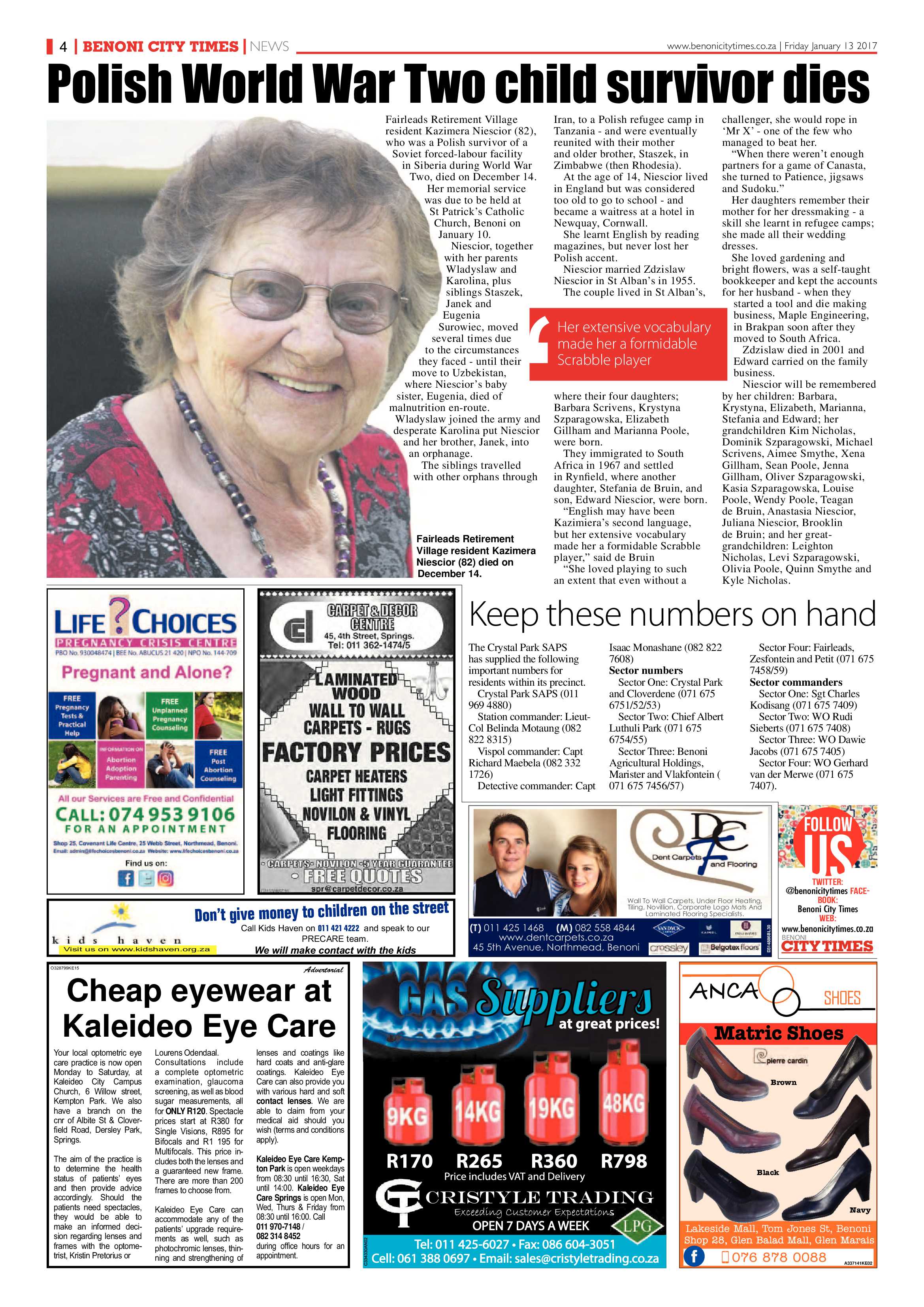 Benoni City Times 12 January 2017 page 4