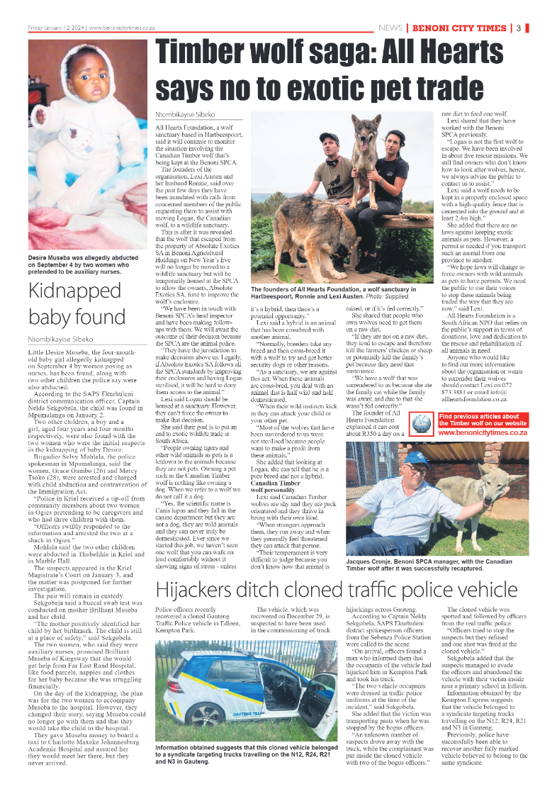 Benoni City Times 12 January 2024 page 3