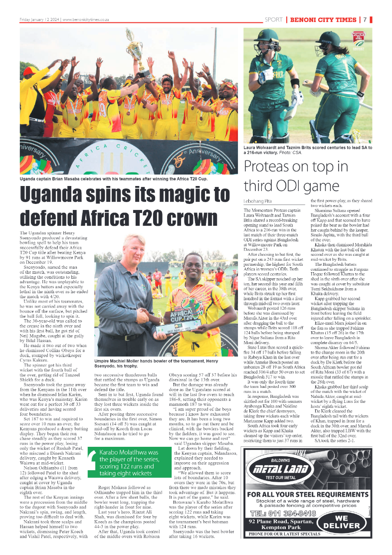 Benoni City Times 12 January 2024 page 7