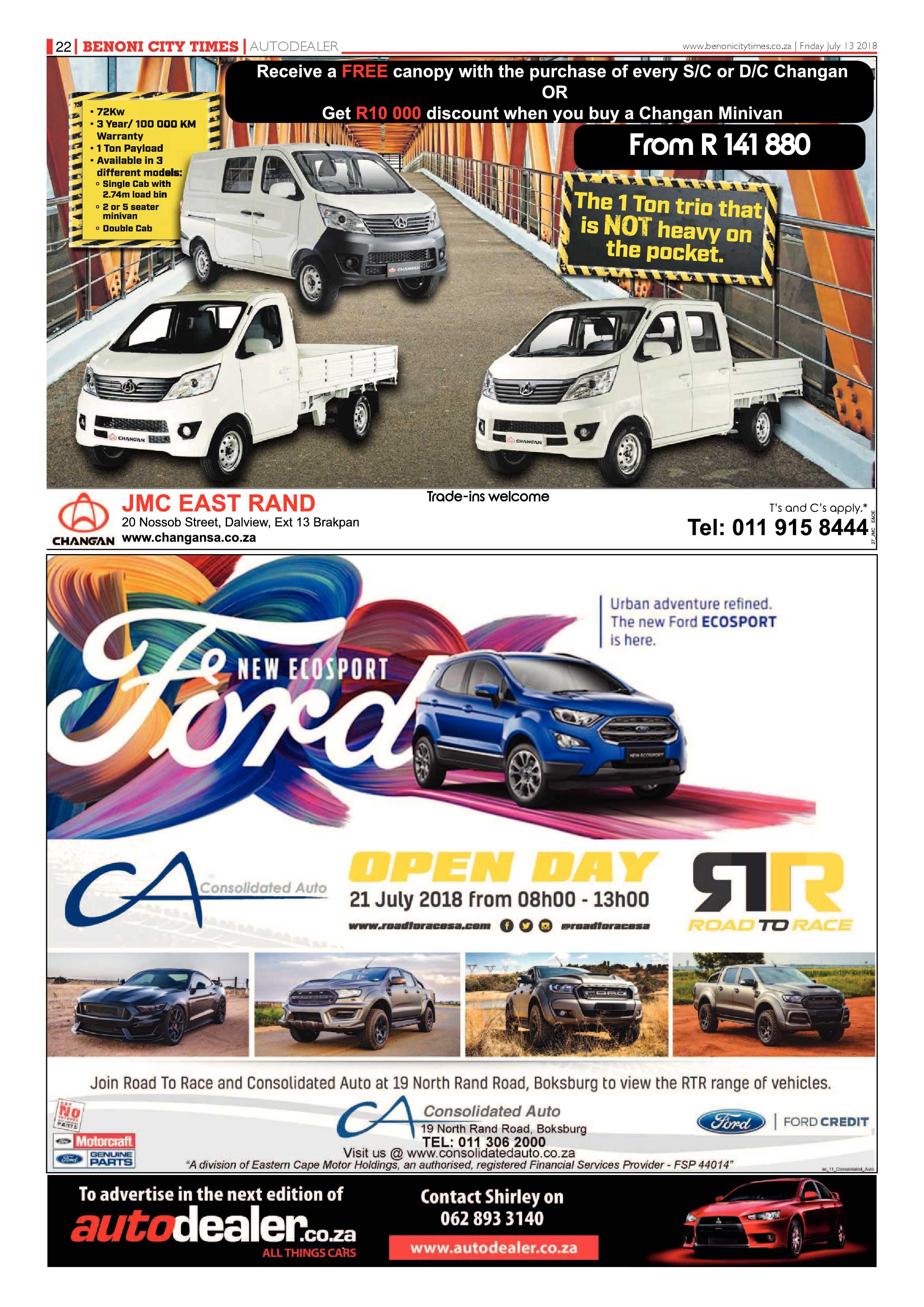 Benoni City Times 12 July 2018 page 22