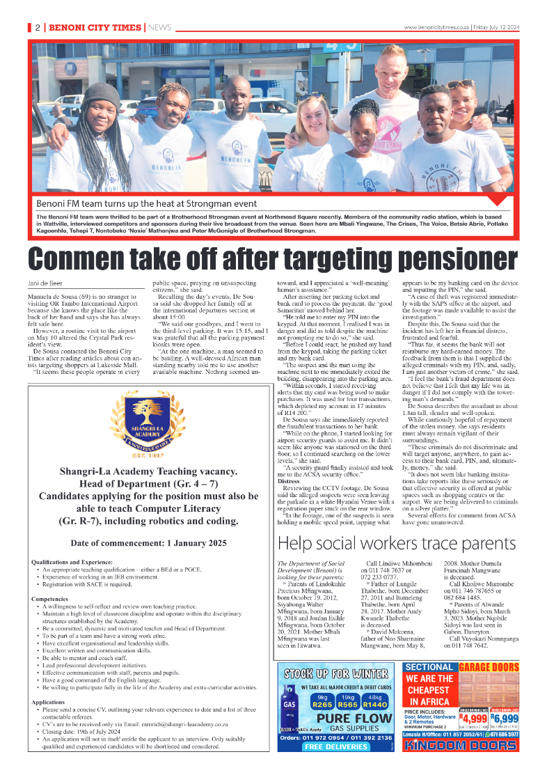 Benoni City Times 12 July 2024 page 2