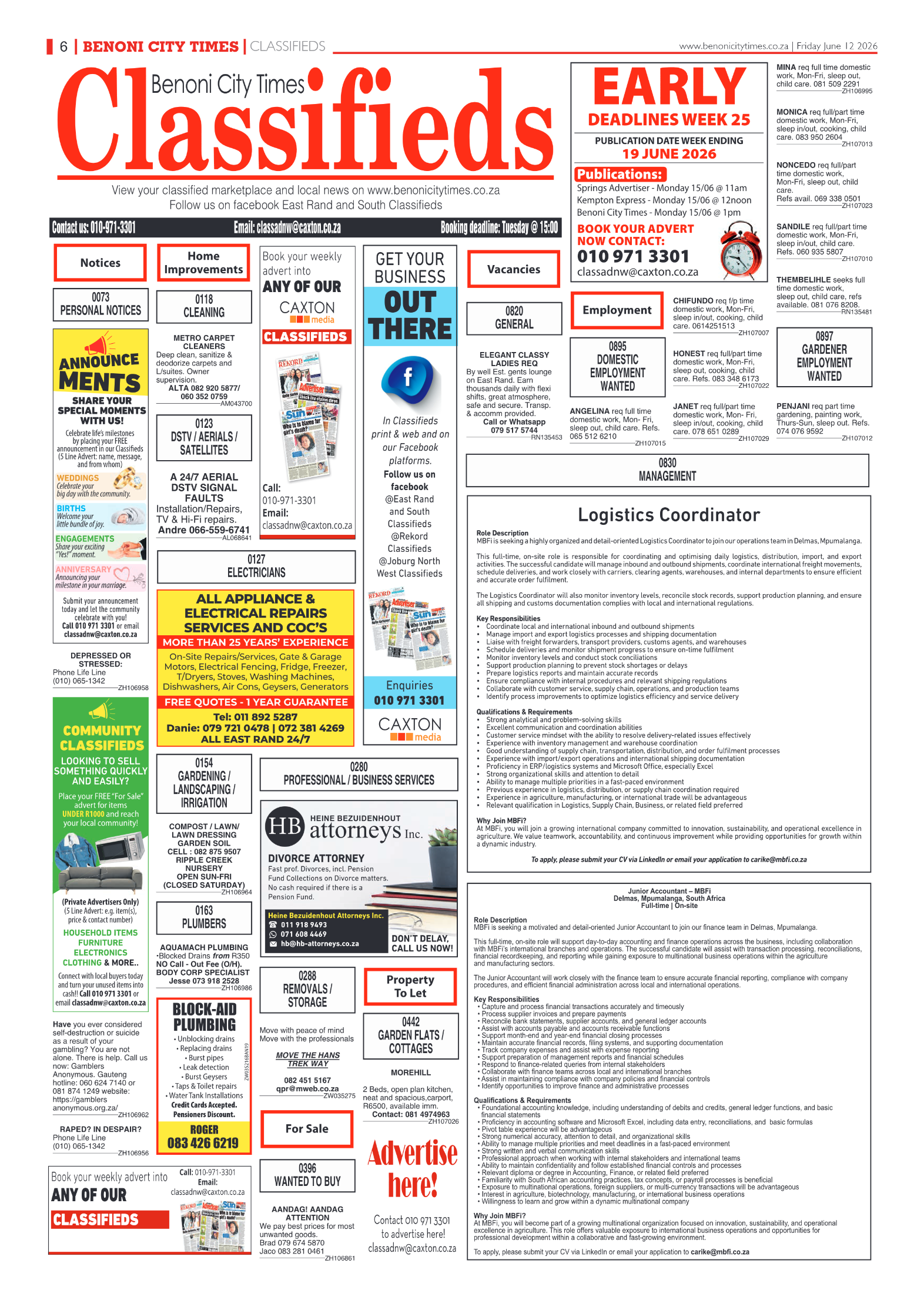 Benoni City Times 12 June 2026 page 8