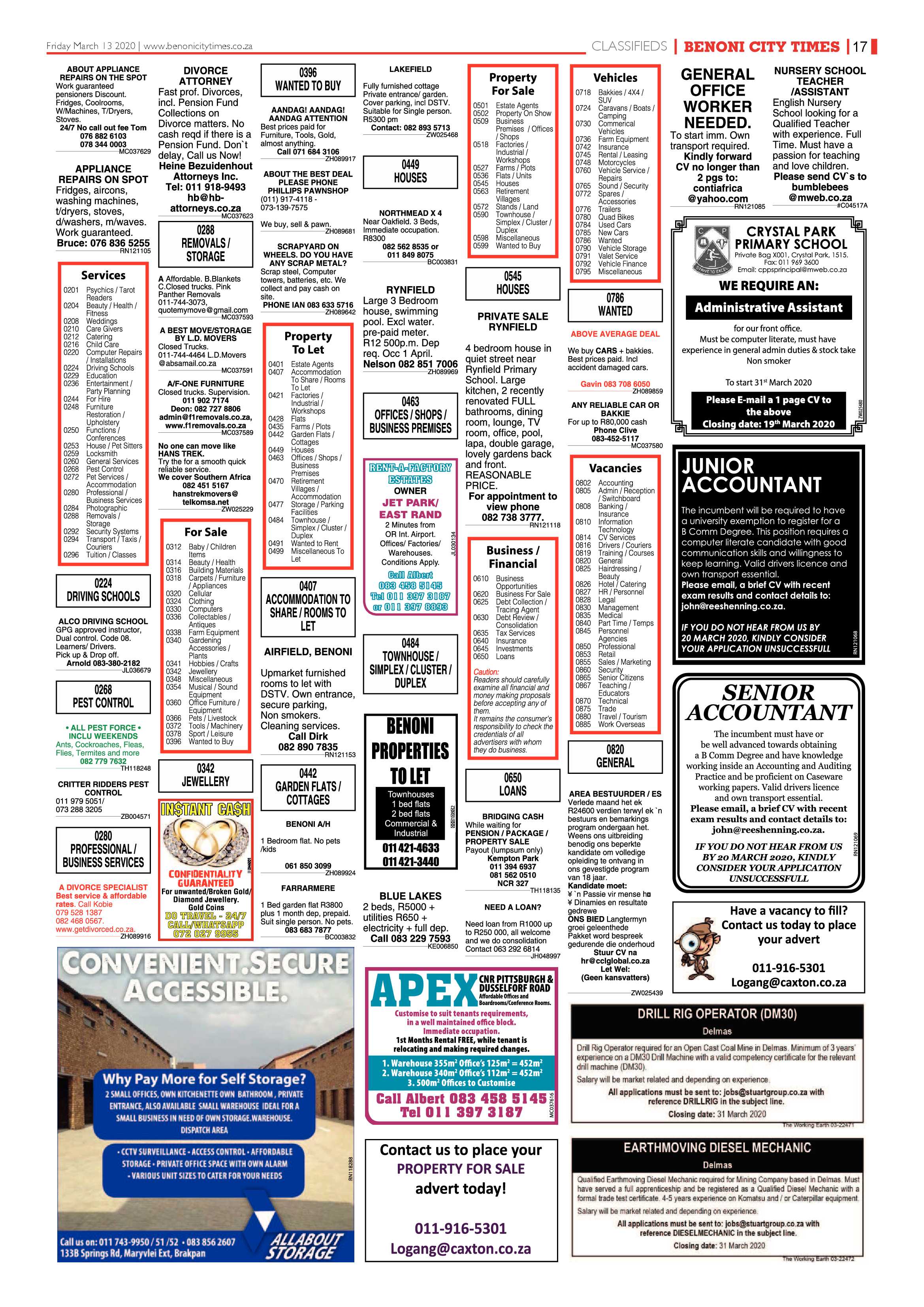 Benoni City Times 12 March 2020 page 17