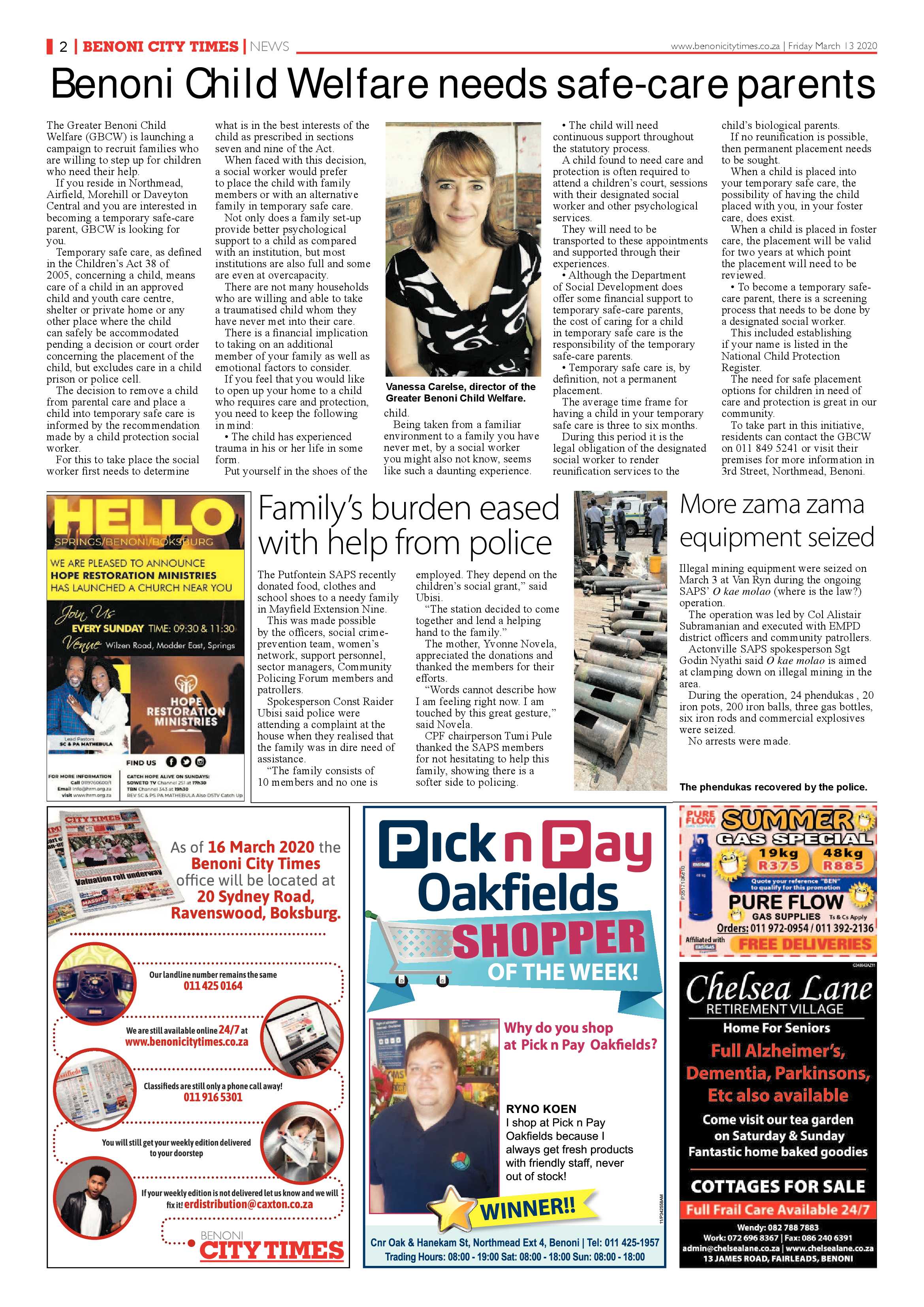 Benoni City Times 12 March 2020 page 2
