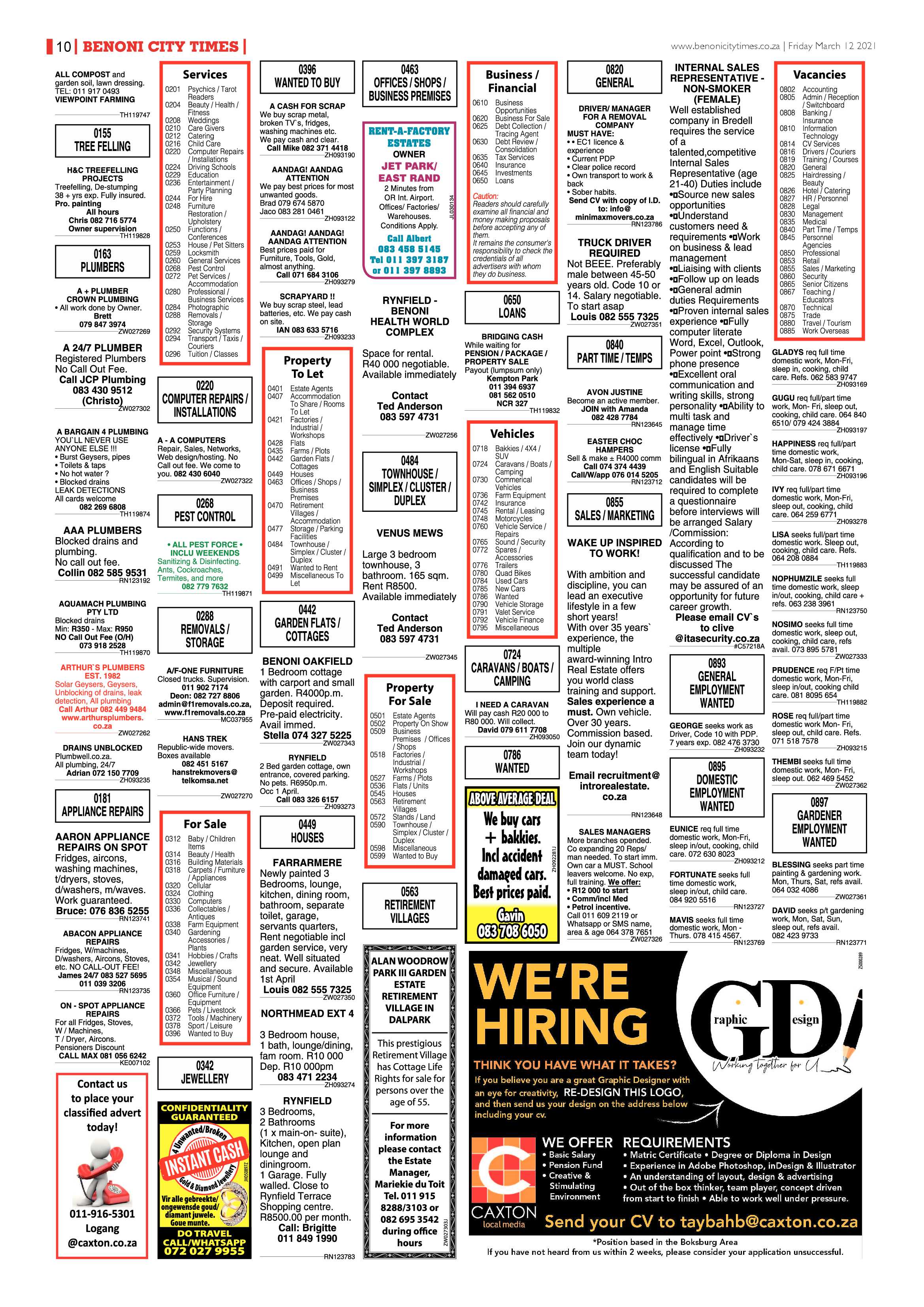 Benoni City Times 12 March 2021 page 10