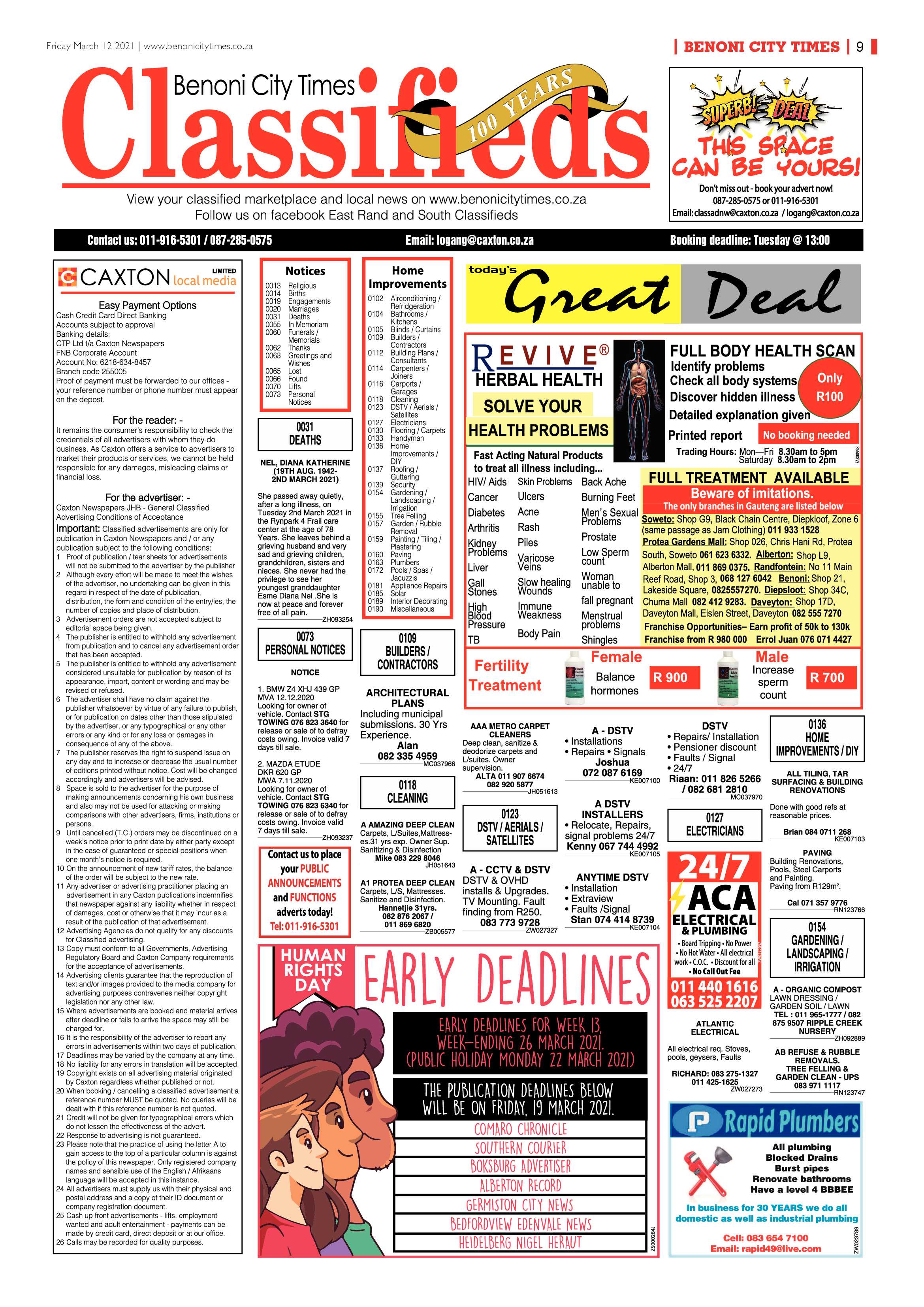 Benoni City Times 12 March 2021 page 9