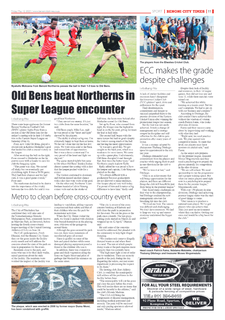 Benoni City Times 12 May 2023 page 11