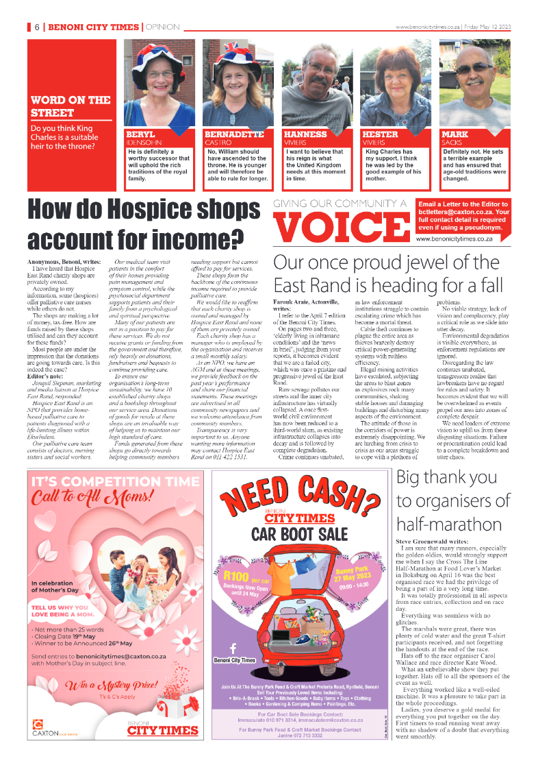 Benoni City Times 12 May 2023 page 6