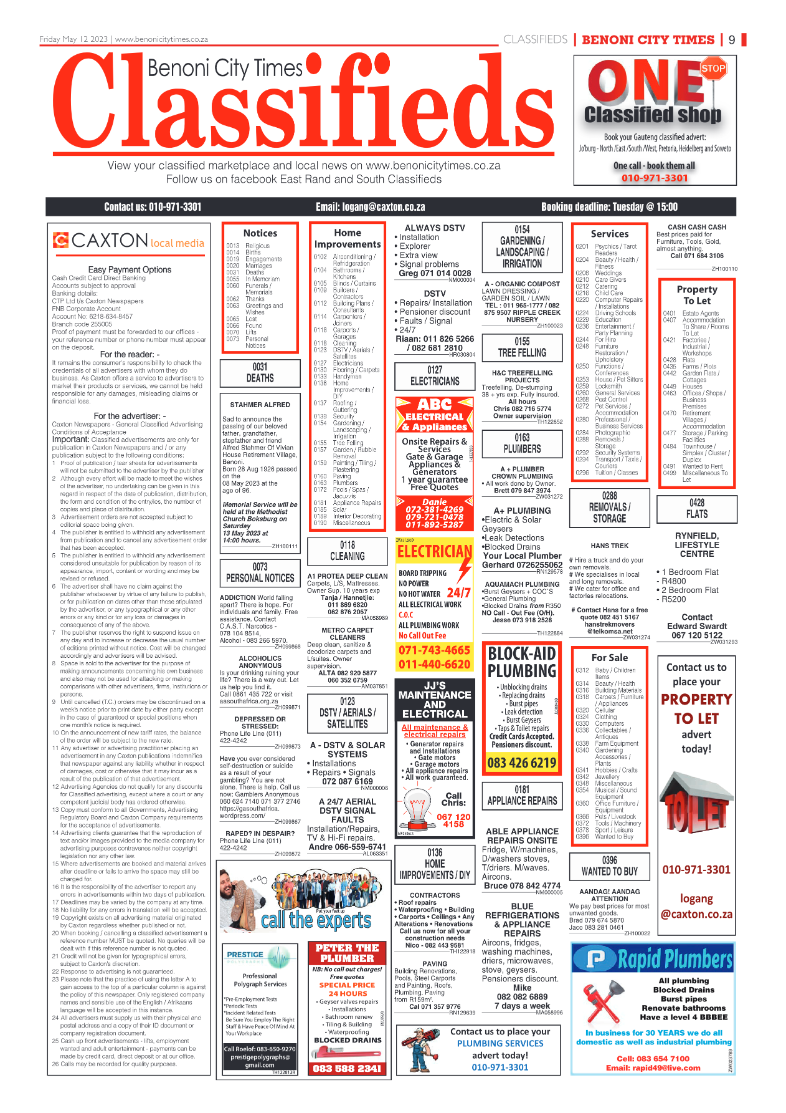 Benoni City Times 12 May 2023 page 9