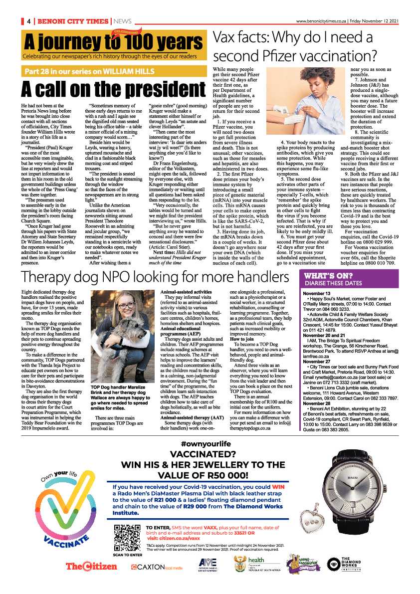 Benoni City Times 12 November 2021 page 4