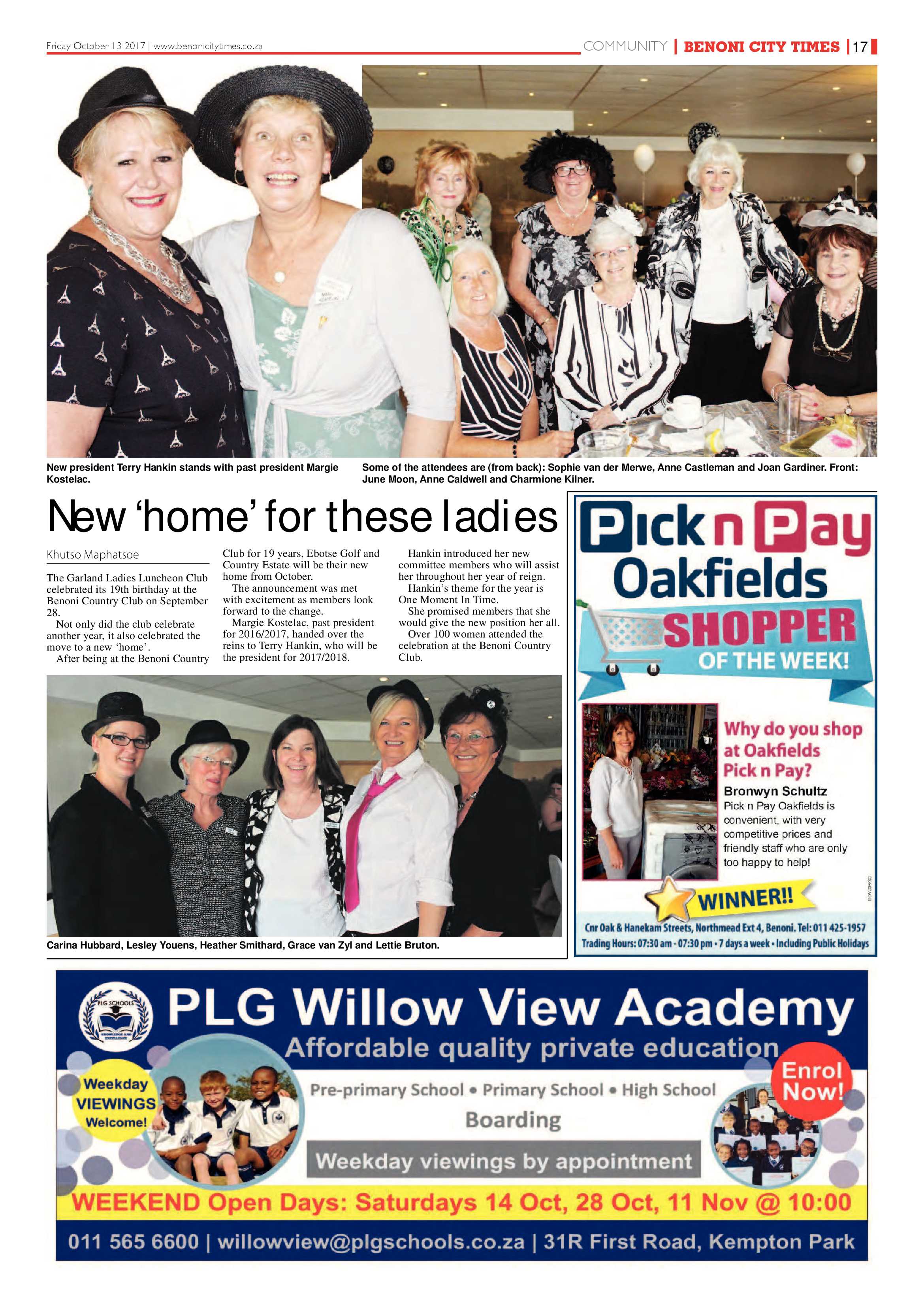 Benoni City Times 12 October 2017 page 17
