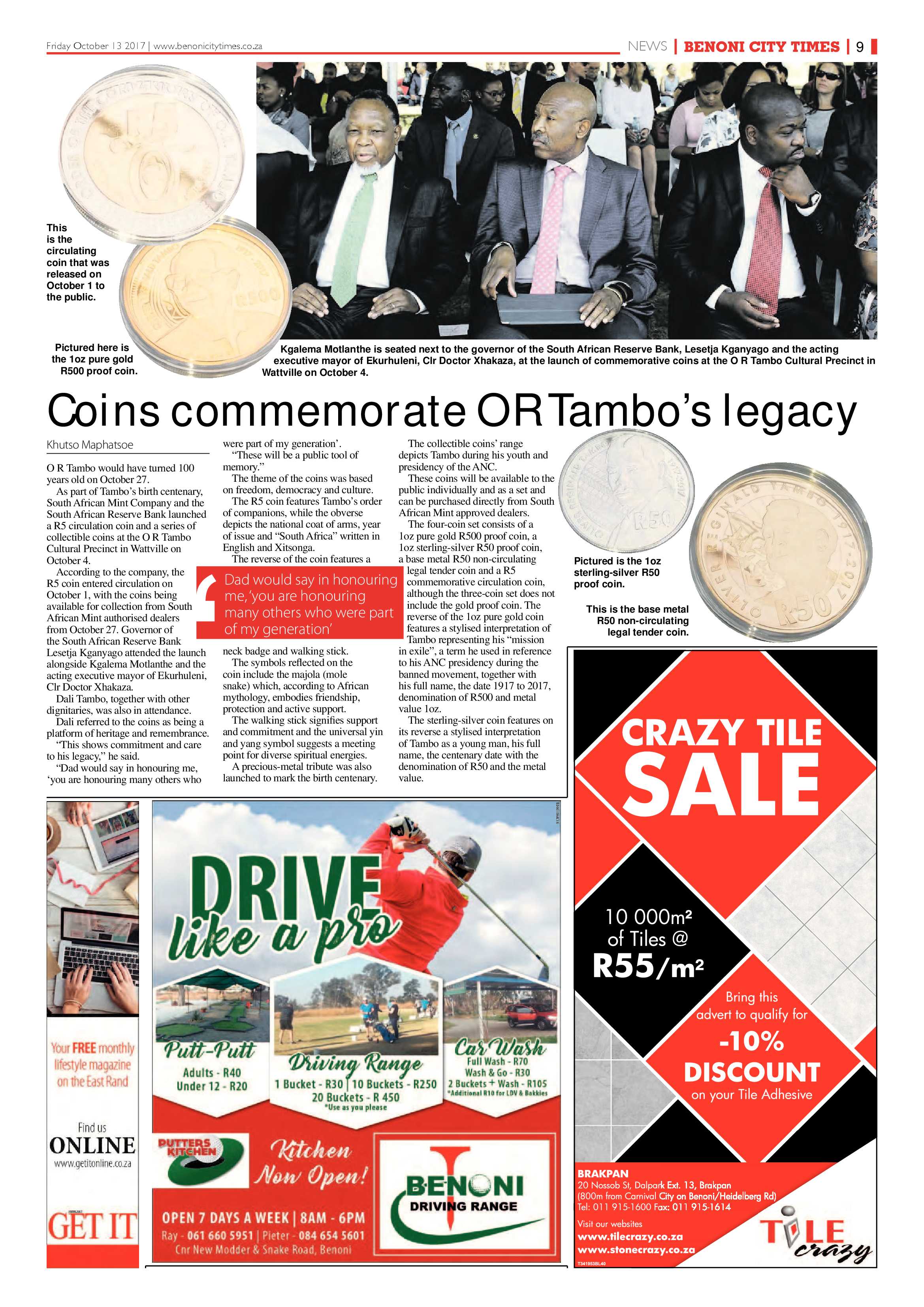 Benoni City Times 12 October 2017 page 9
