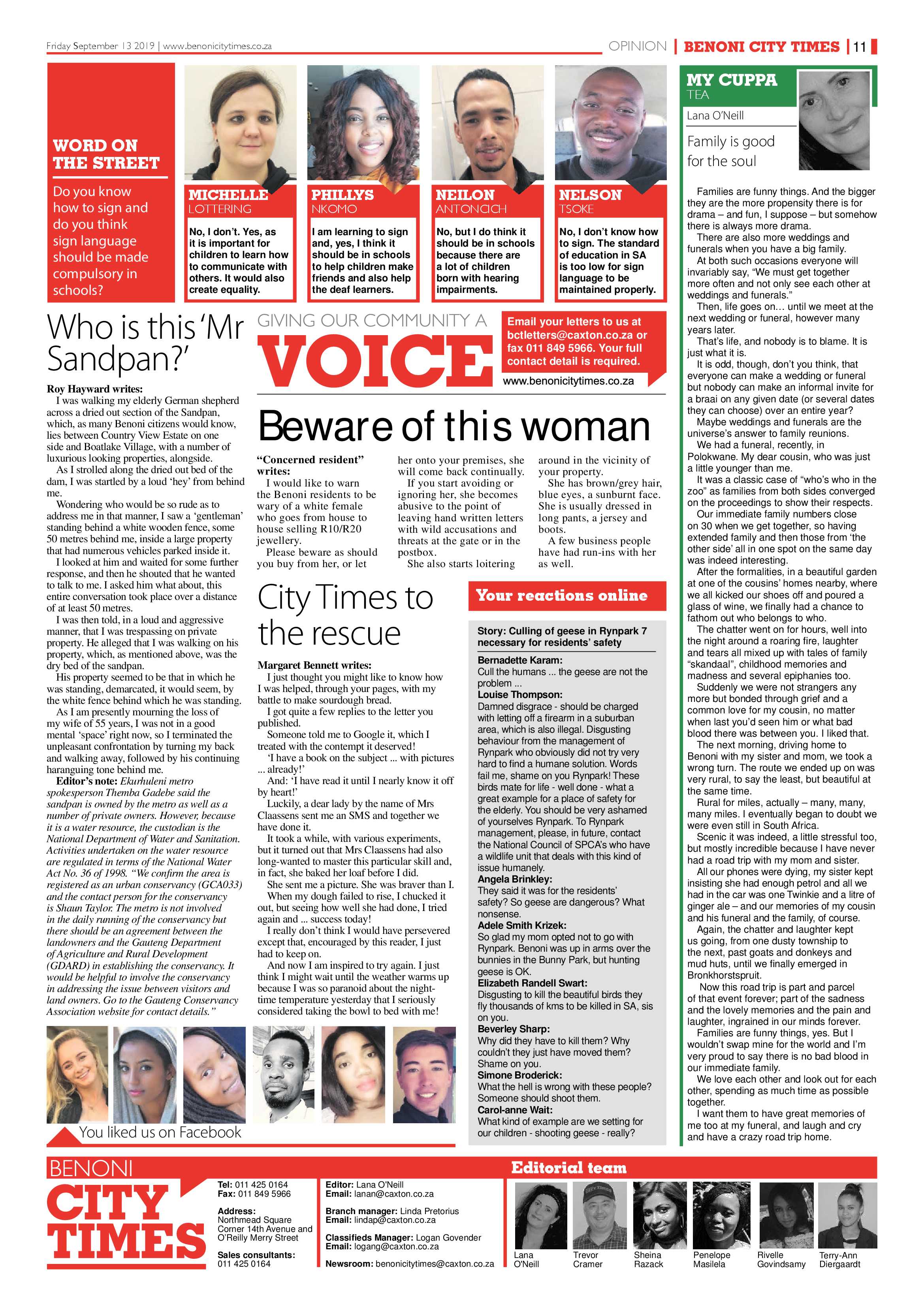 Benoni City Times 12 September 2019 page 11