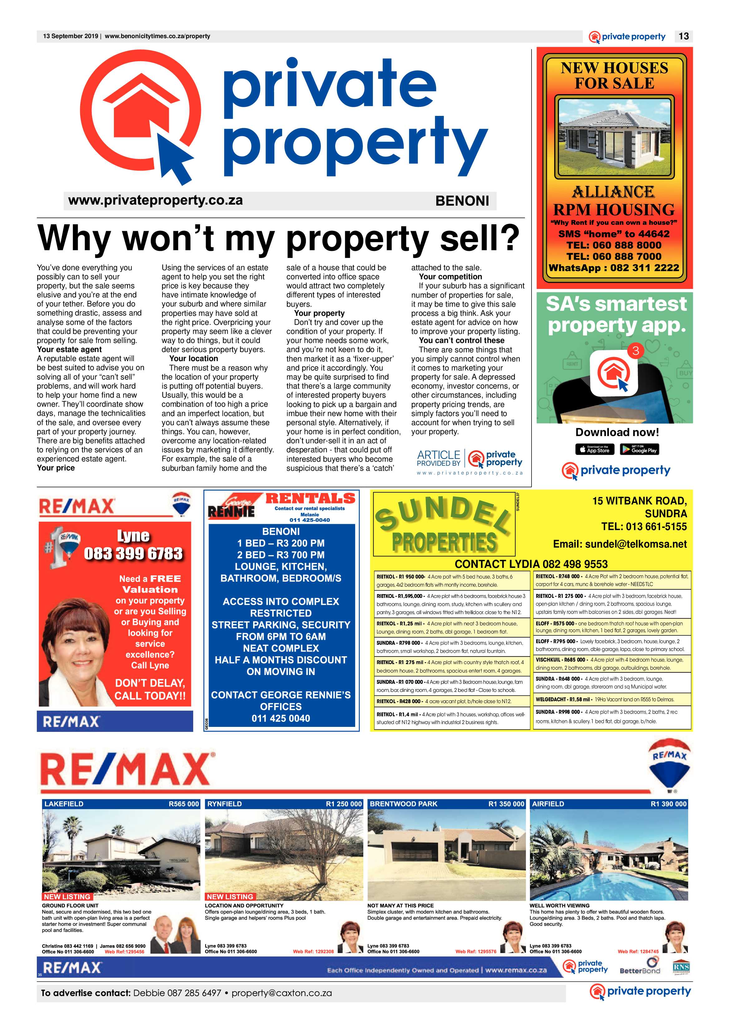 Benoni City Times 12 September 2019 page 13