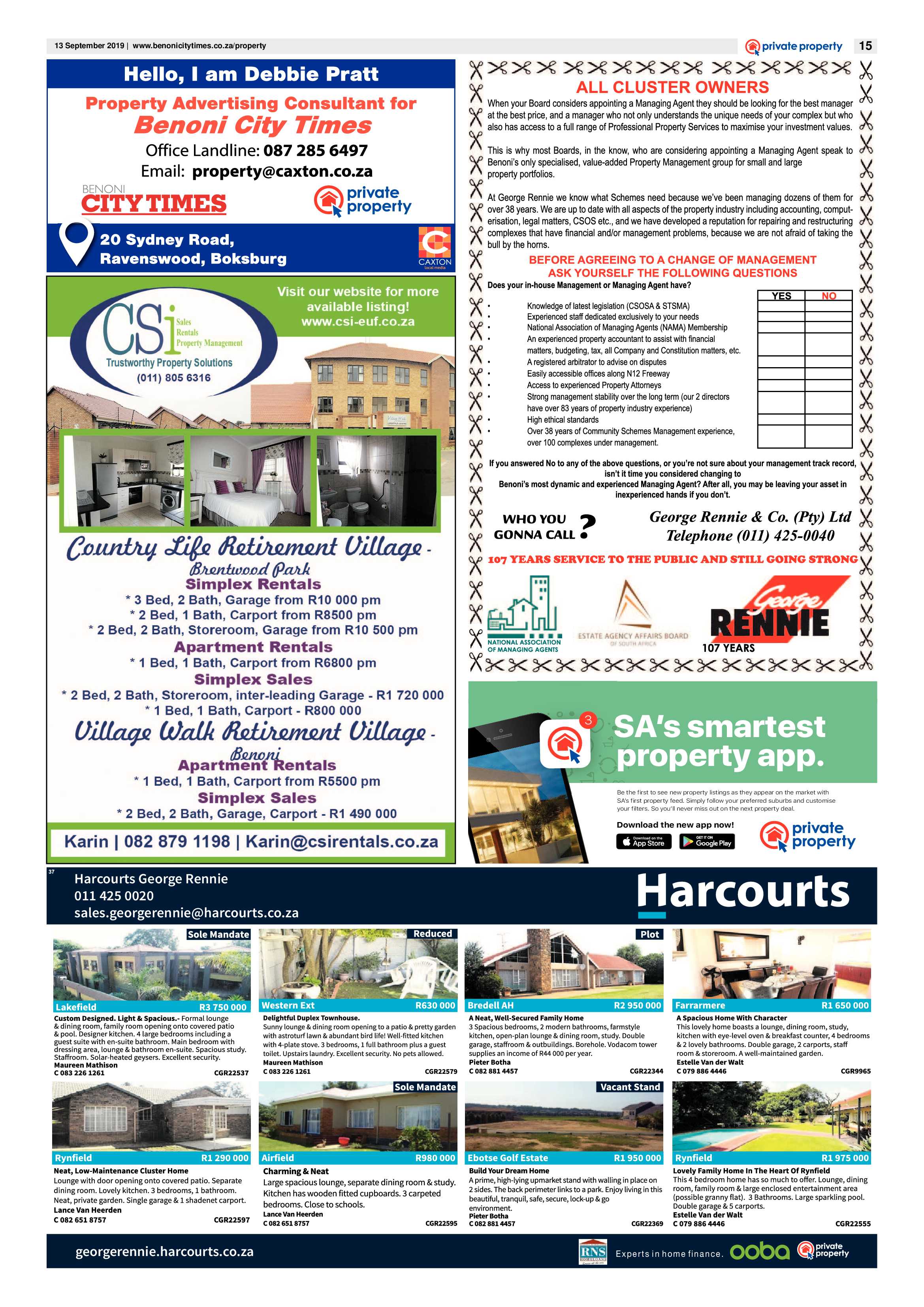 Benoni City Times 12 September 2019 page 15