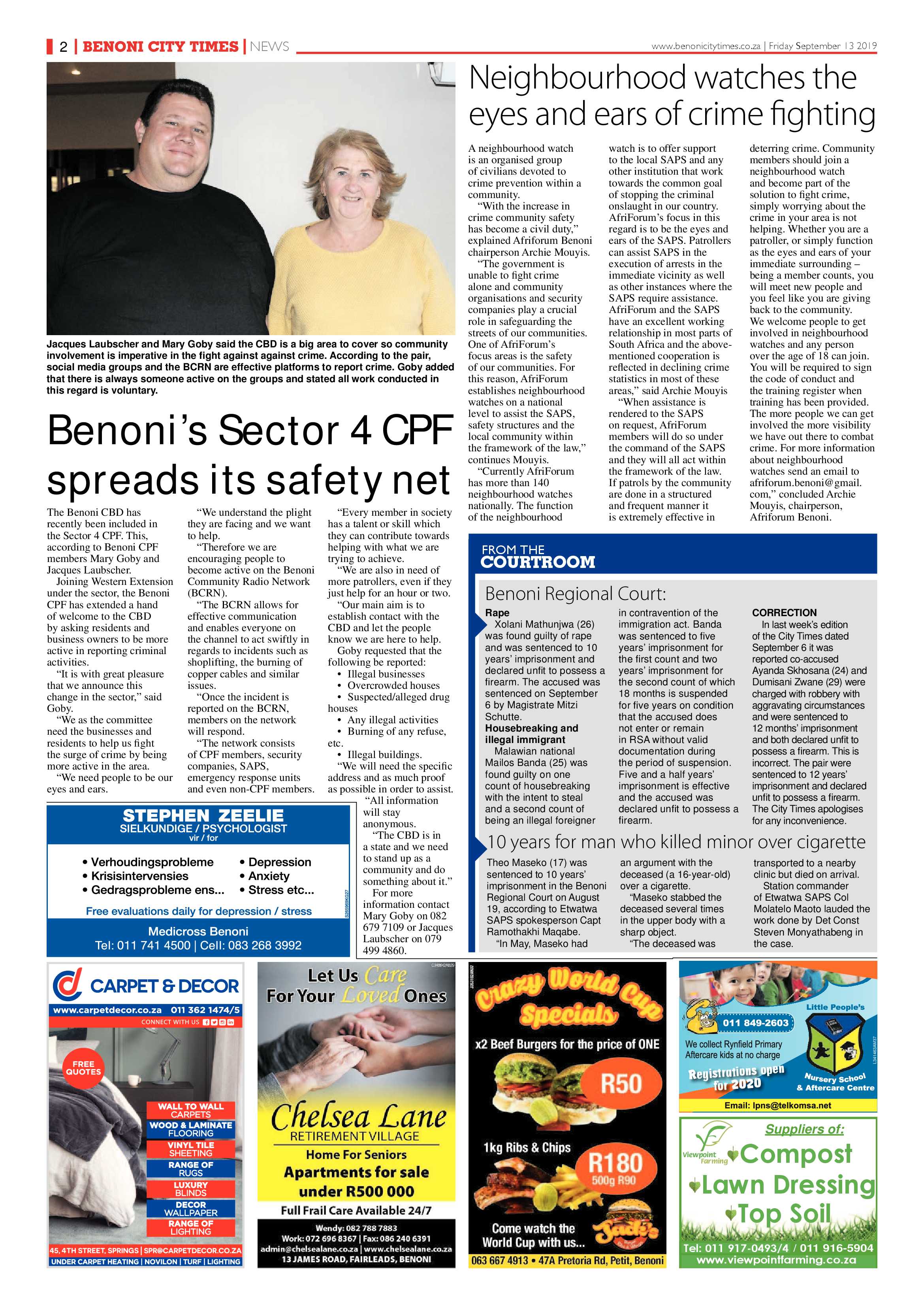 Benoni City Times 12 September 2019 page 2