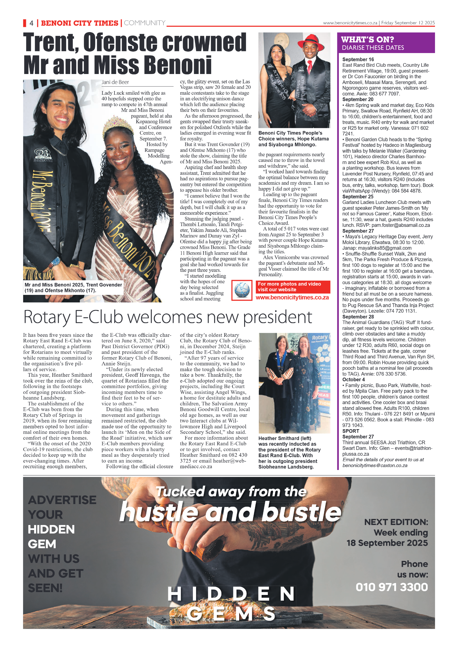 Benoni City Times 12 September 2025 page 4