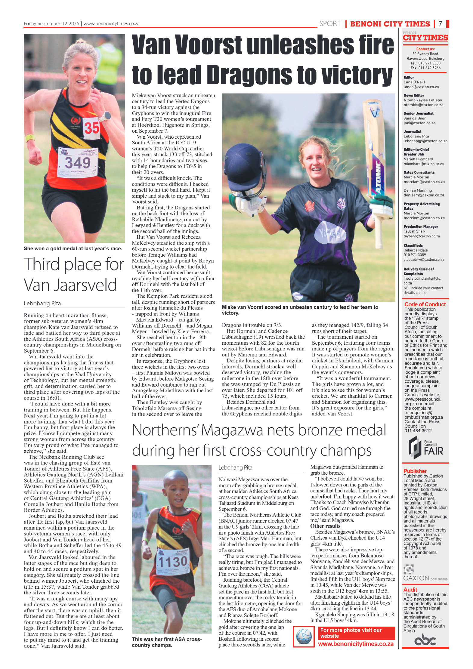 Benoni City Times 12 September 2025 page 7