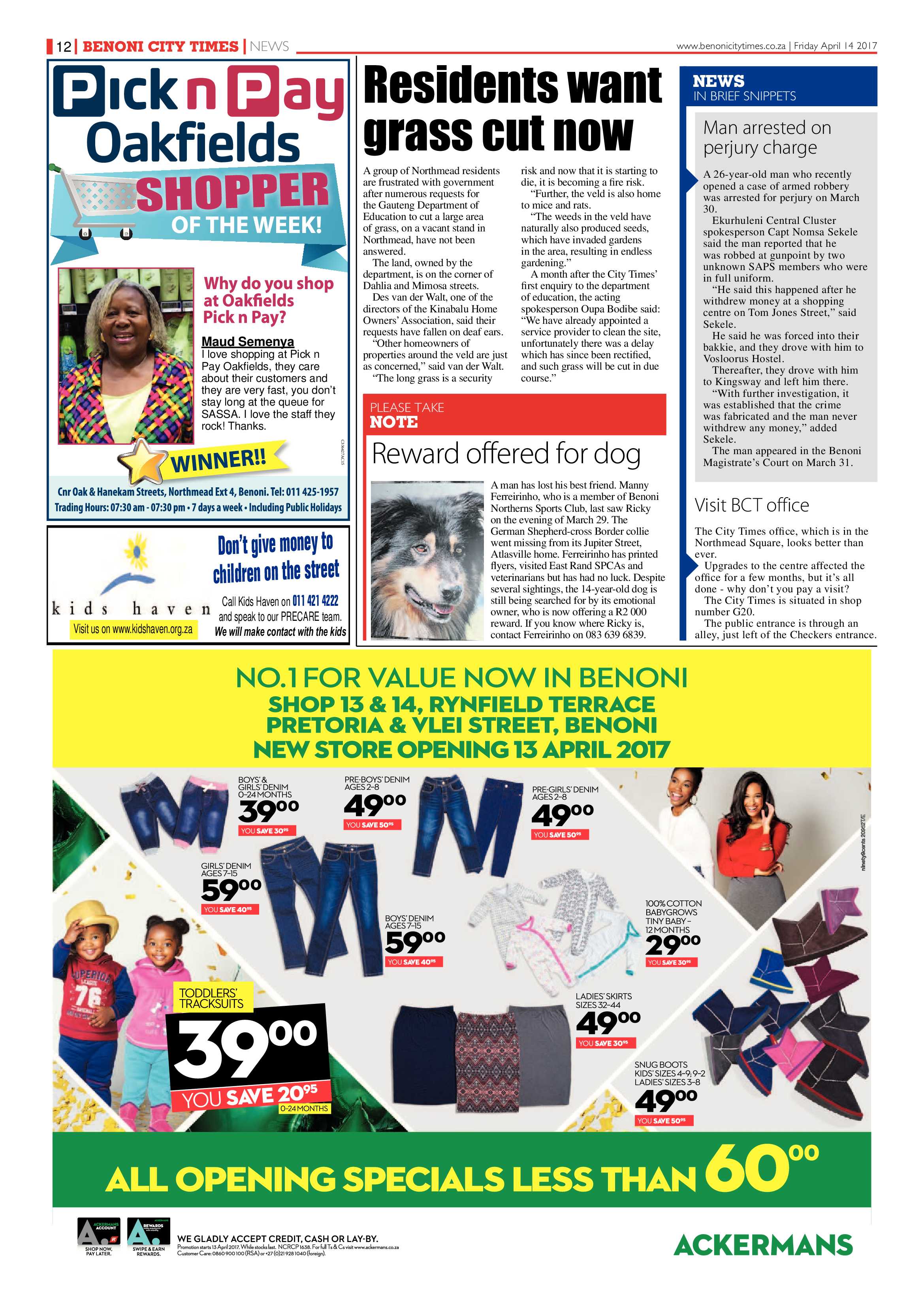 Benoni City Times 13 April 2017 page 12
