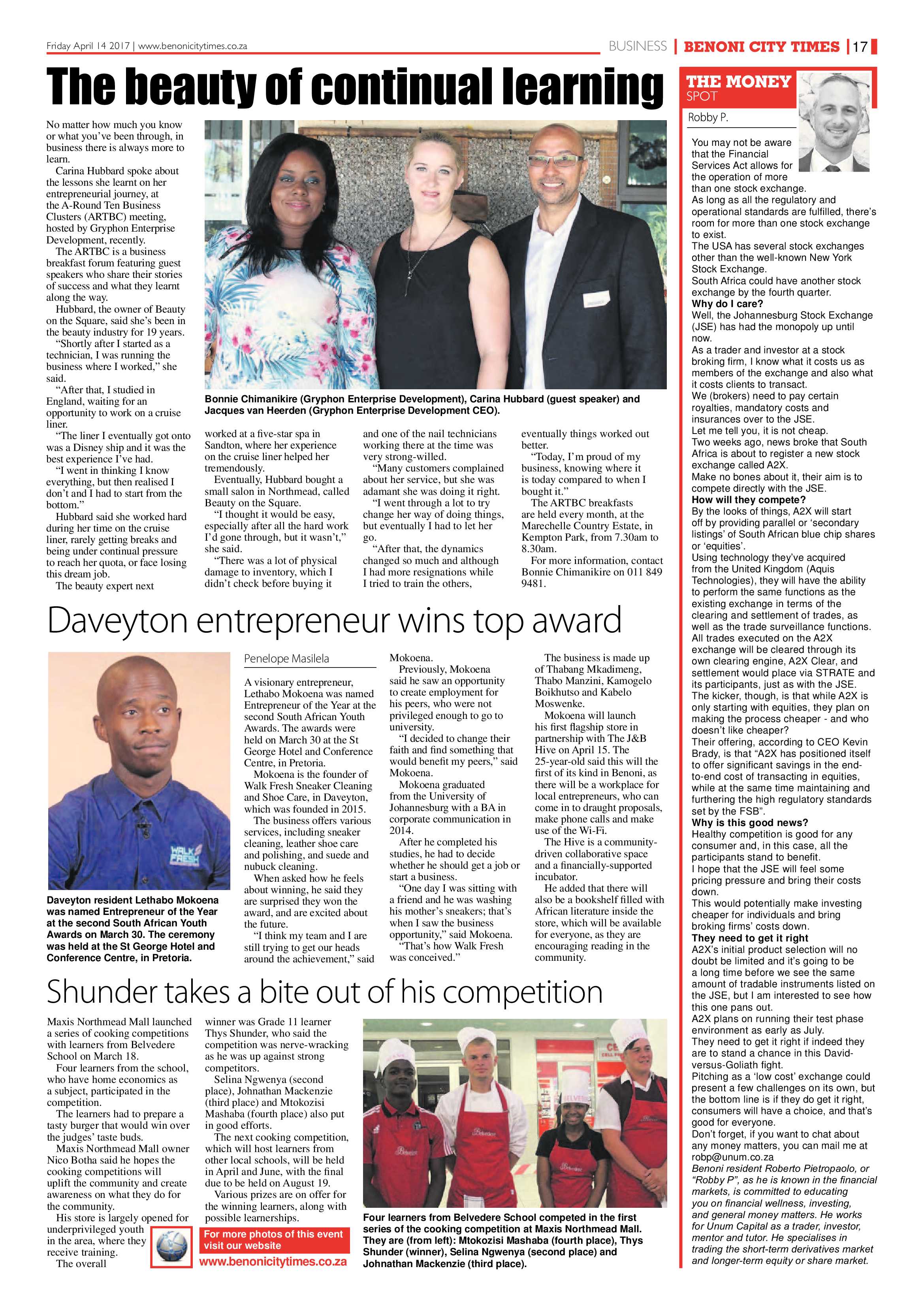 Benoni City Times 13 April 2017 page 17