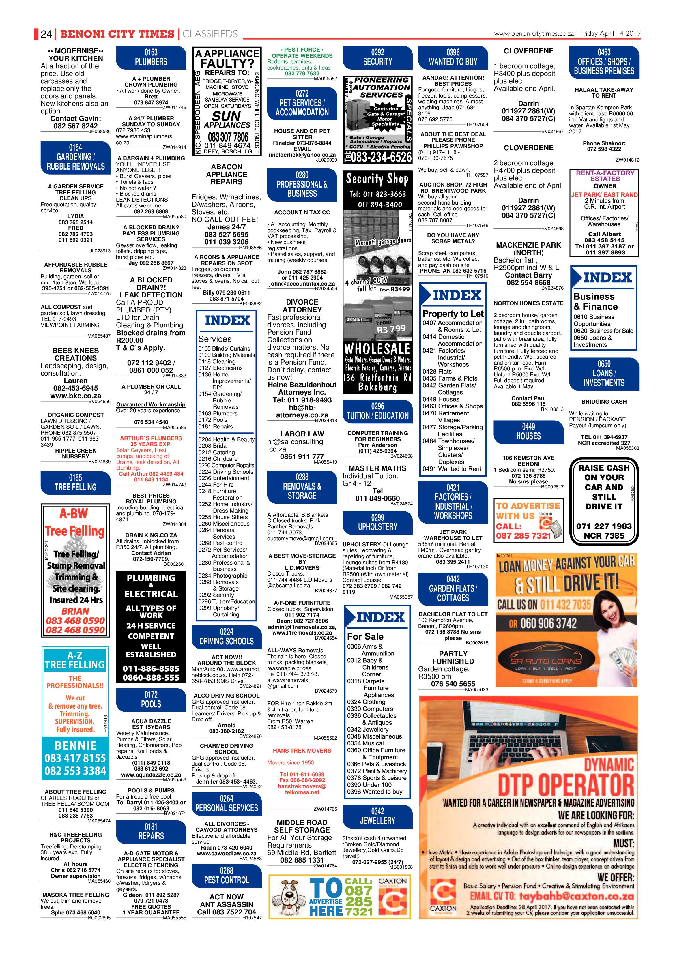 Benoni City Times 13 April 2017 page 24