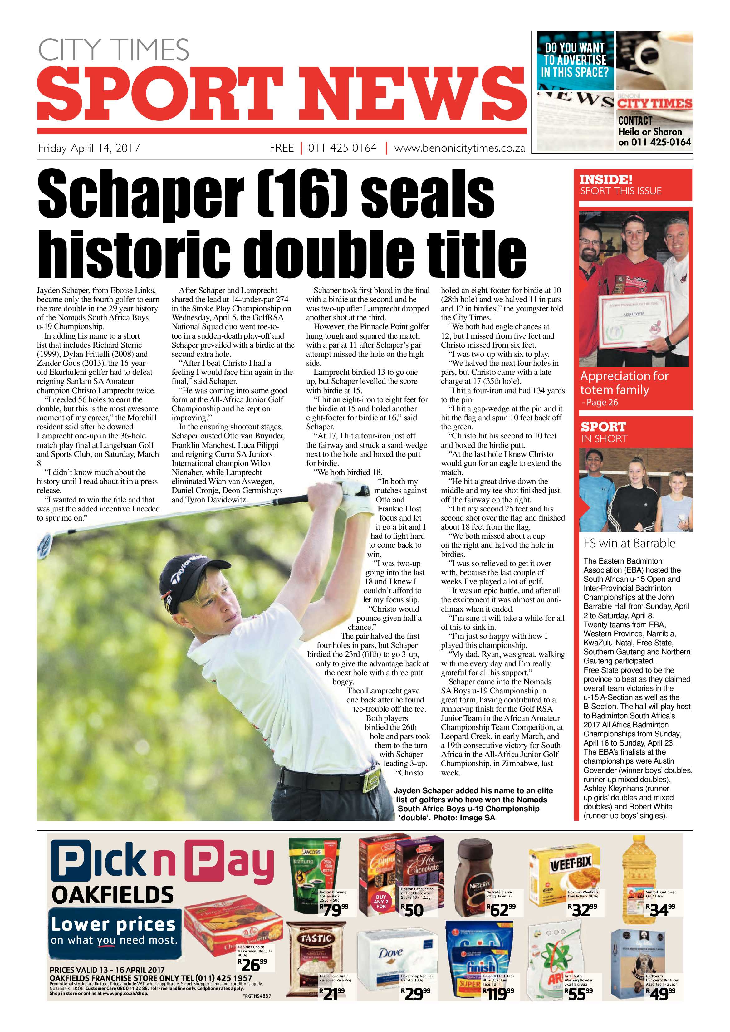 Benoni City Times 13 April 2017 page 28