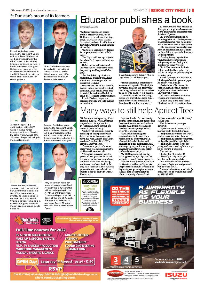 Benoni City Times 13 August 2021 page 5