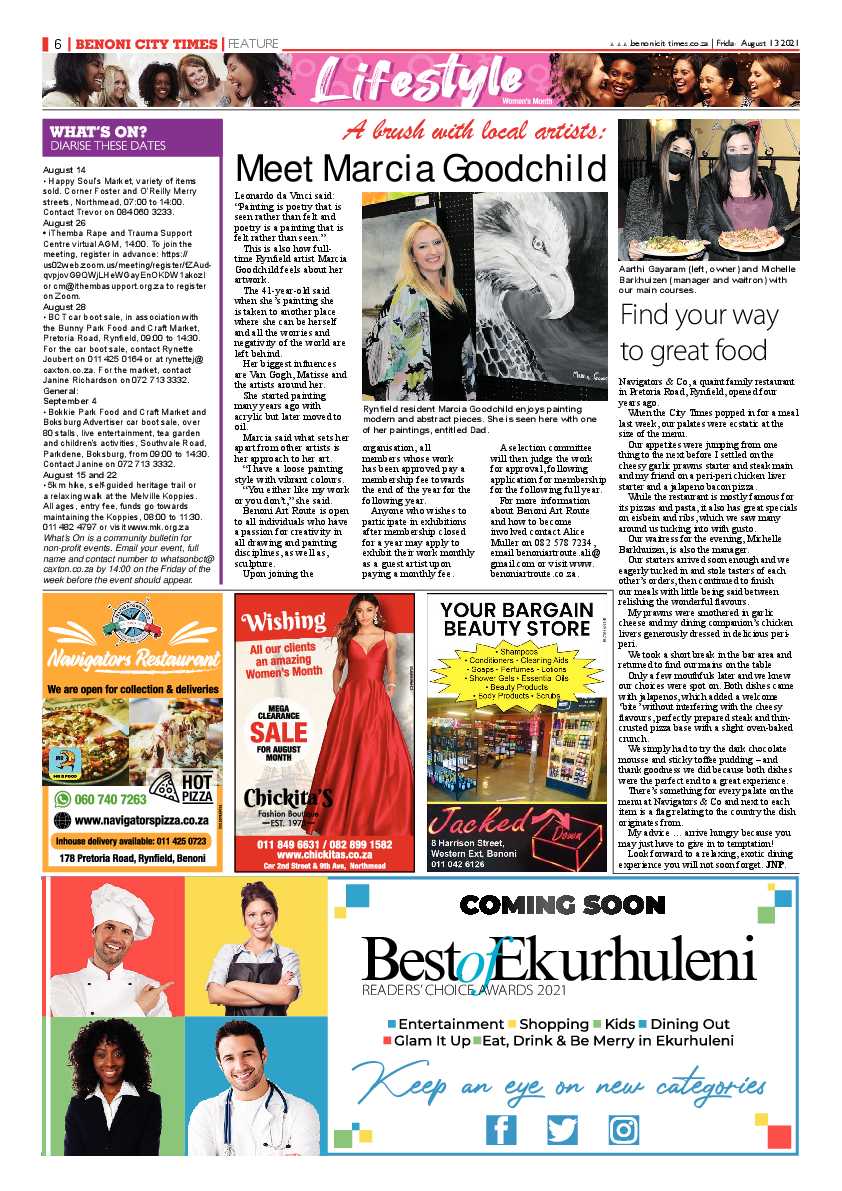 Benoni City Times 13 August 2021 page 6