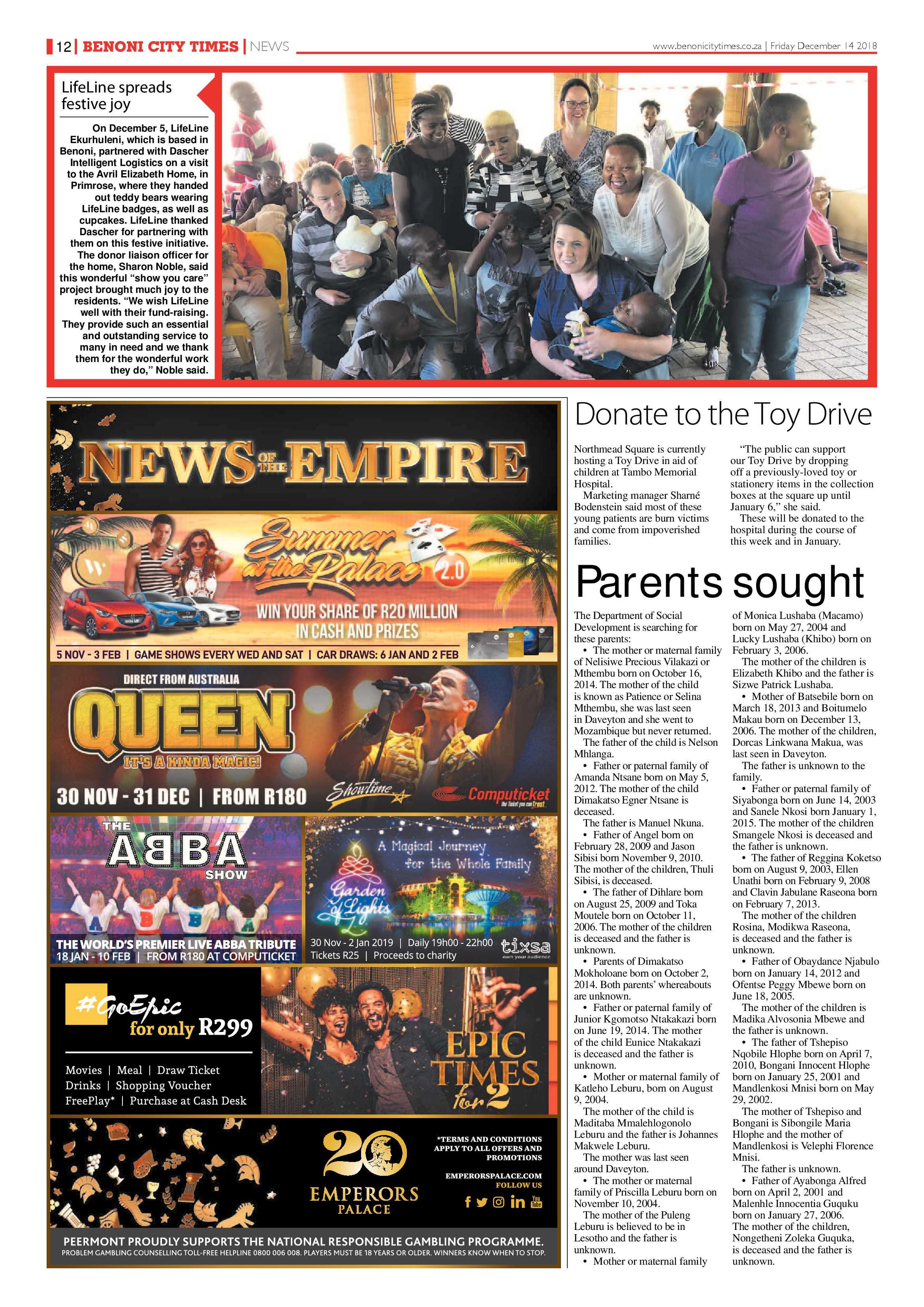 Benoni City Times 13 December 2018 page 14