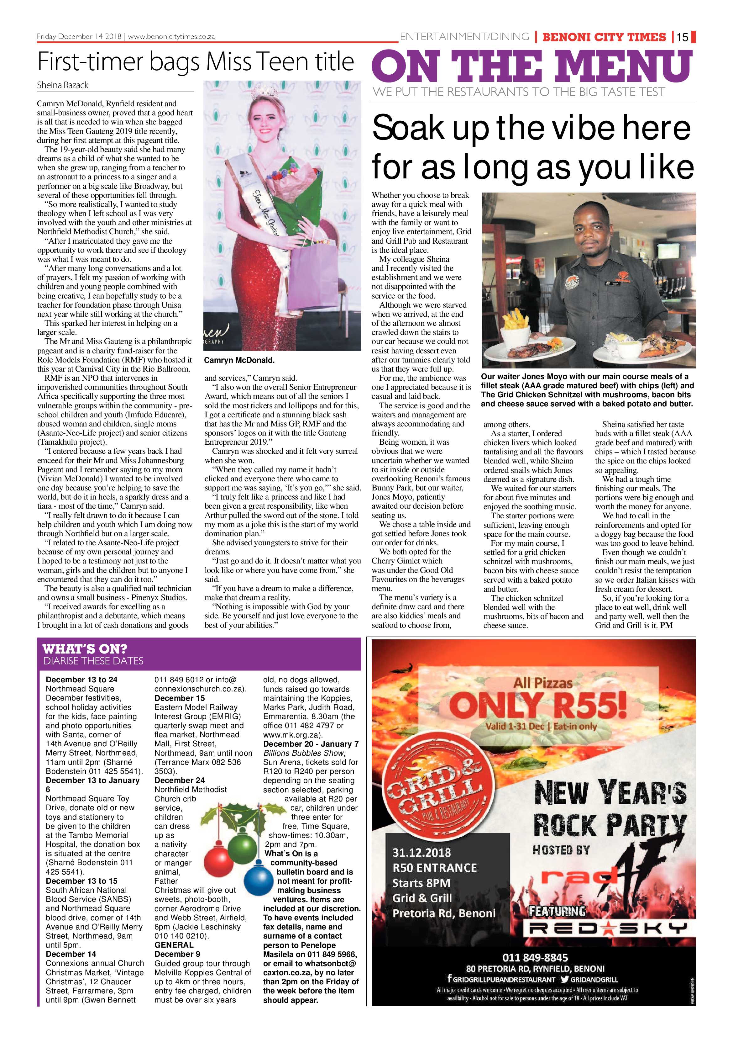 Benoni City Times 13 December 2018 page 17