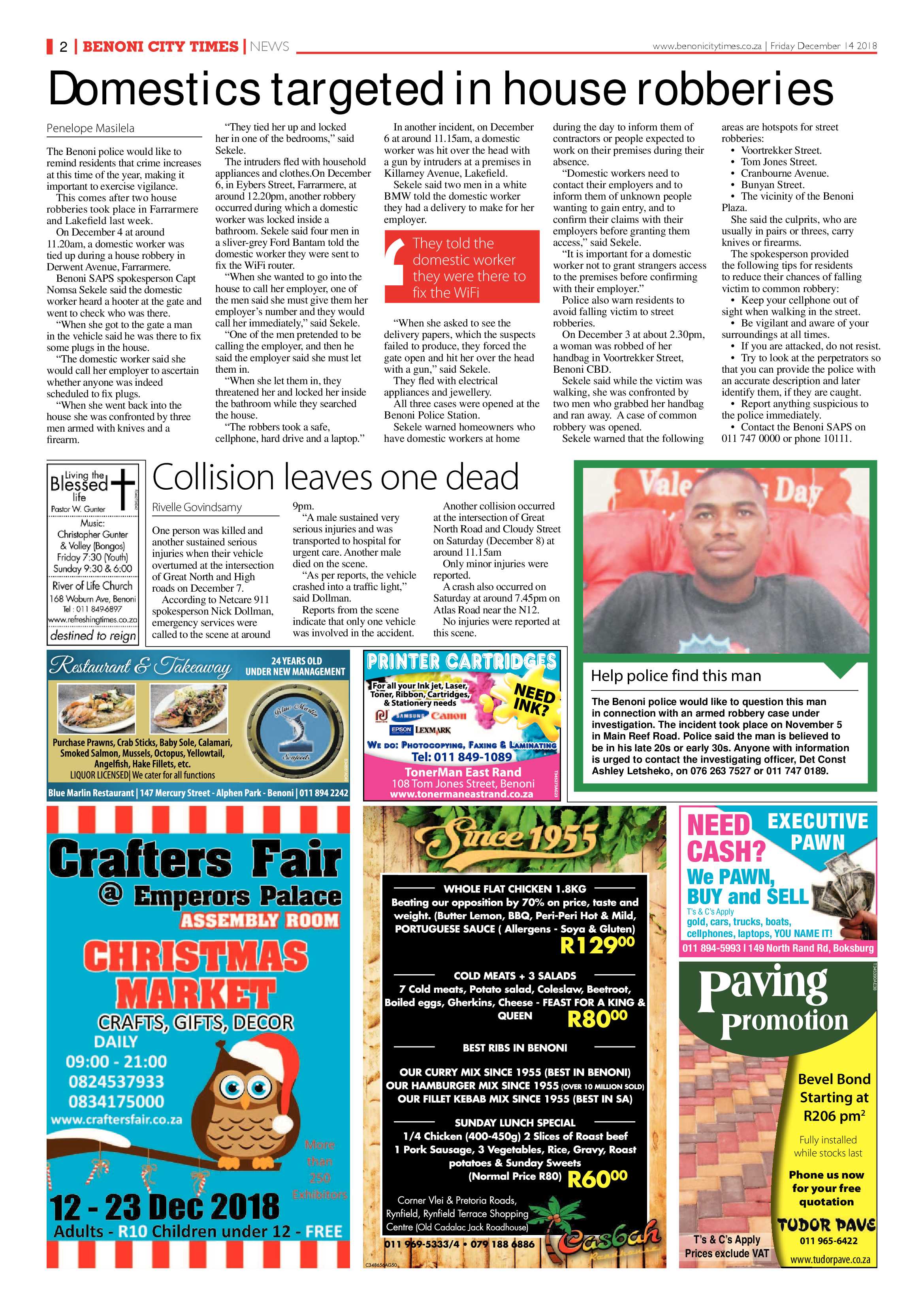 Benoni City Times 13 December 2018 page 2