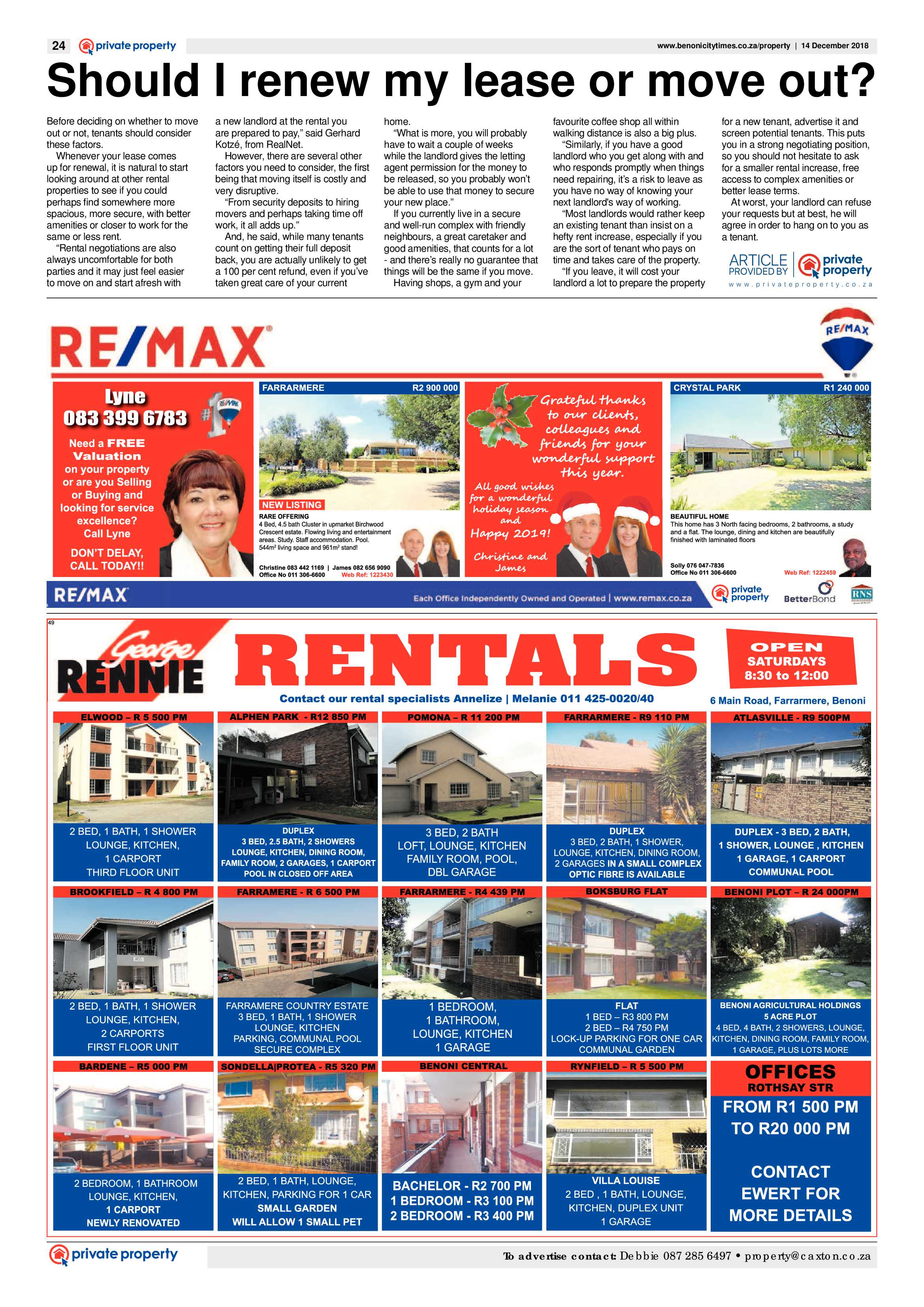Benoni City Times 13 December 2018 page 26