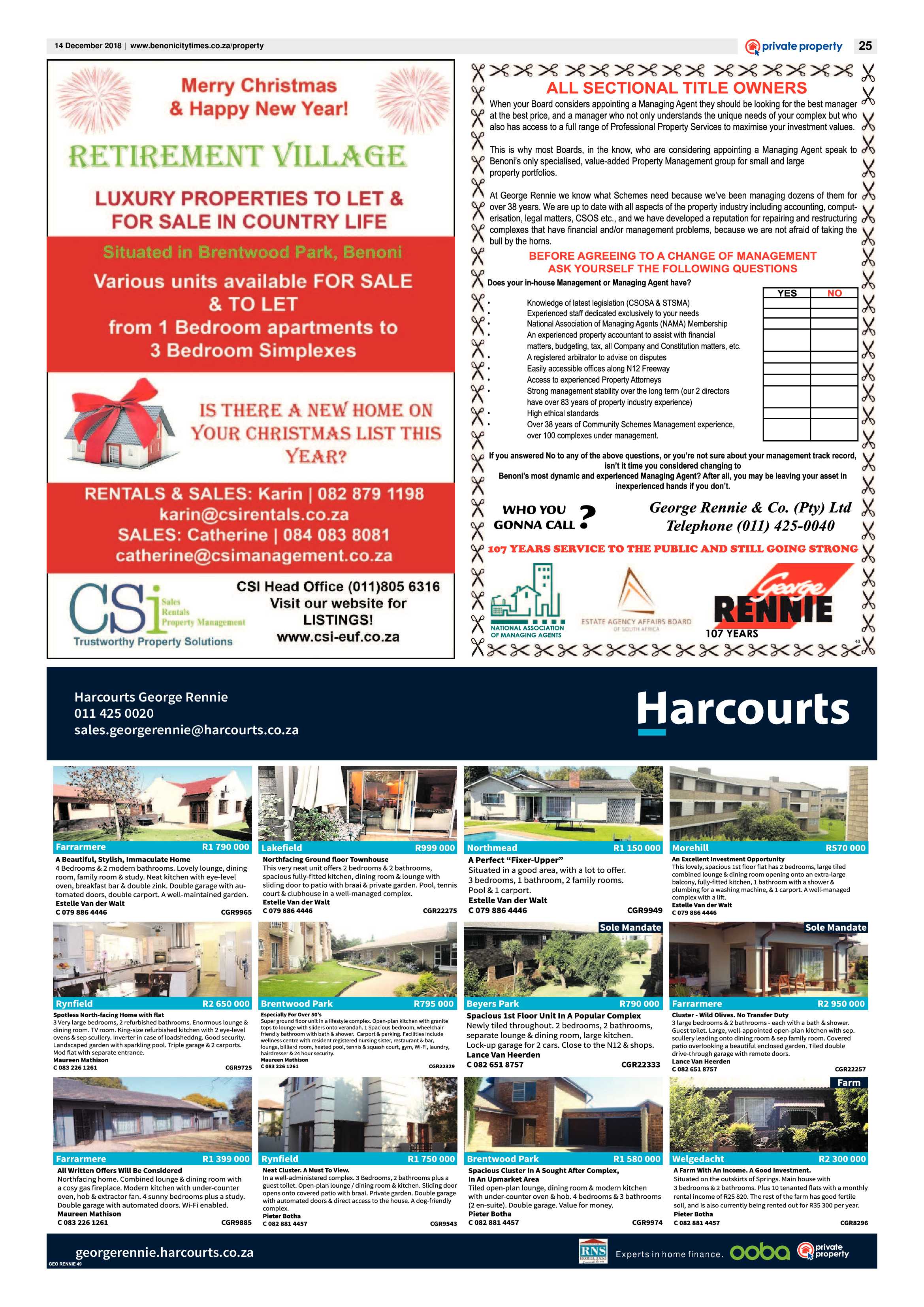 Benoni City Times 13 December 2018 page 27