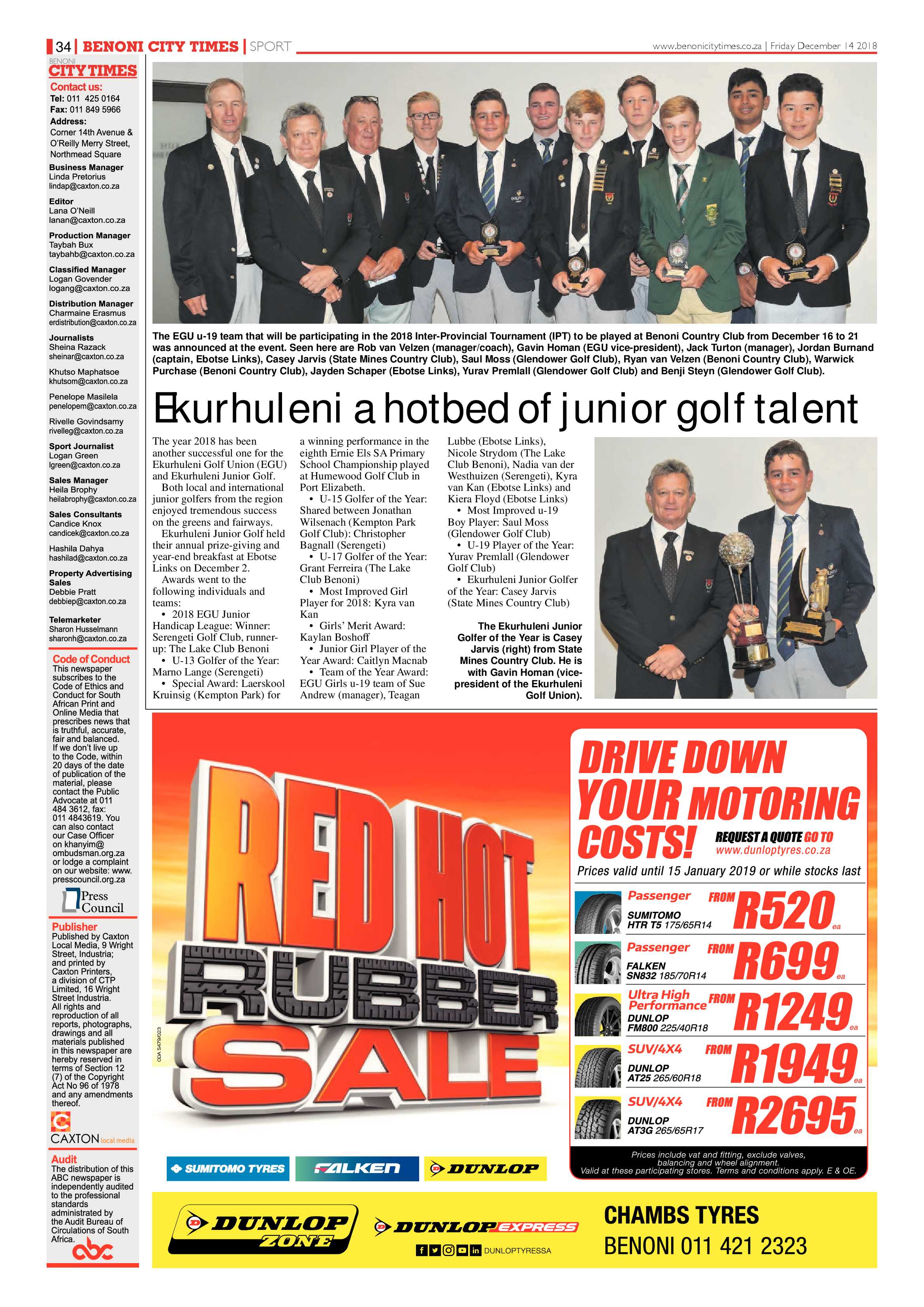 Benoni City Times 13 December 2018 page 36