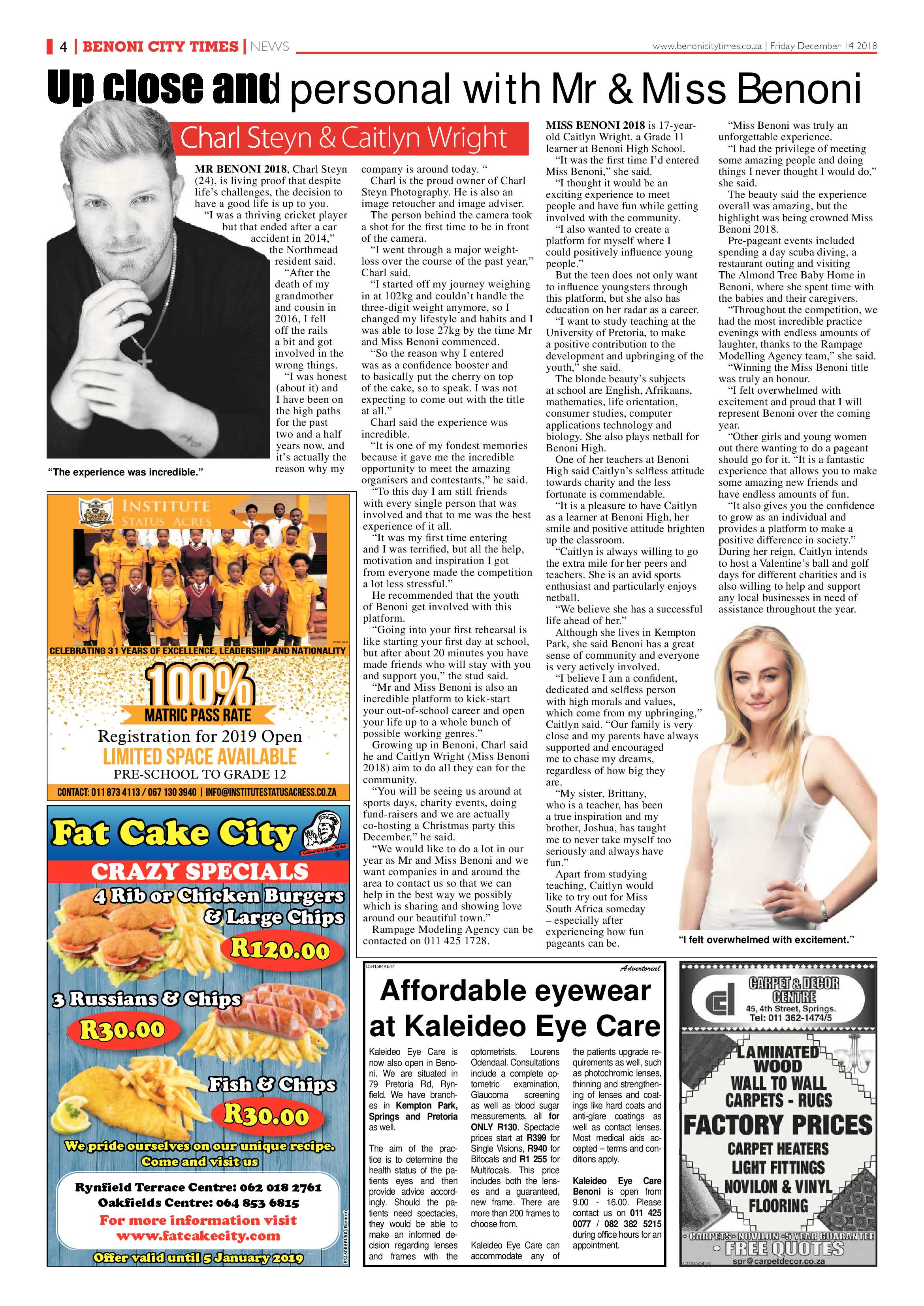 Benoni City Times 13 December 2018 page 4