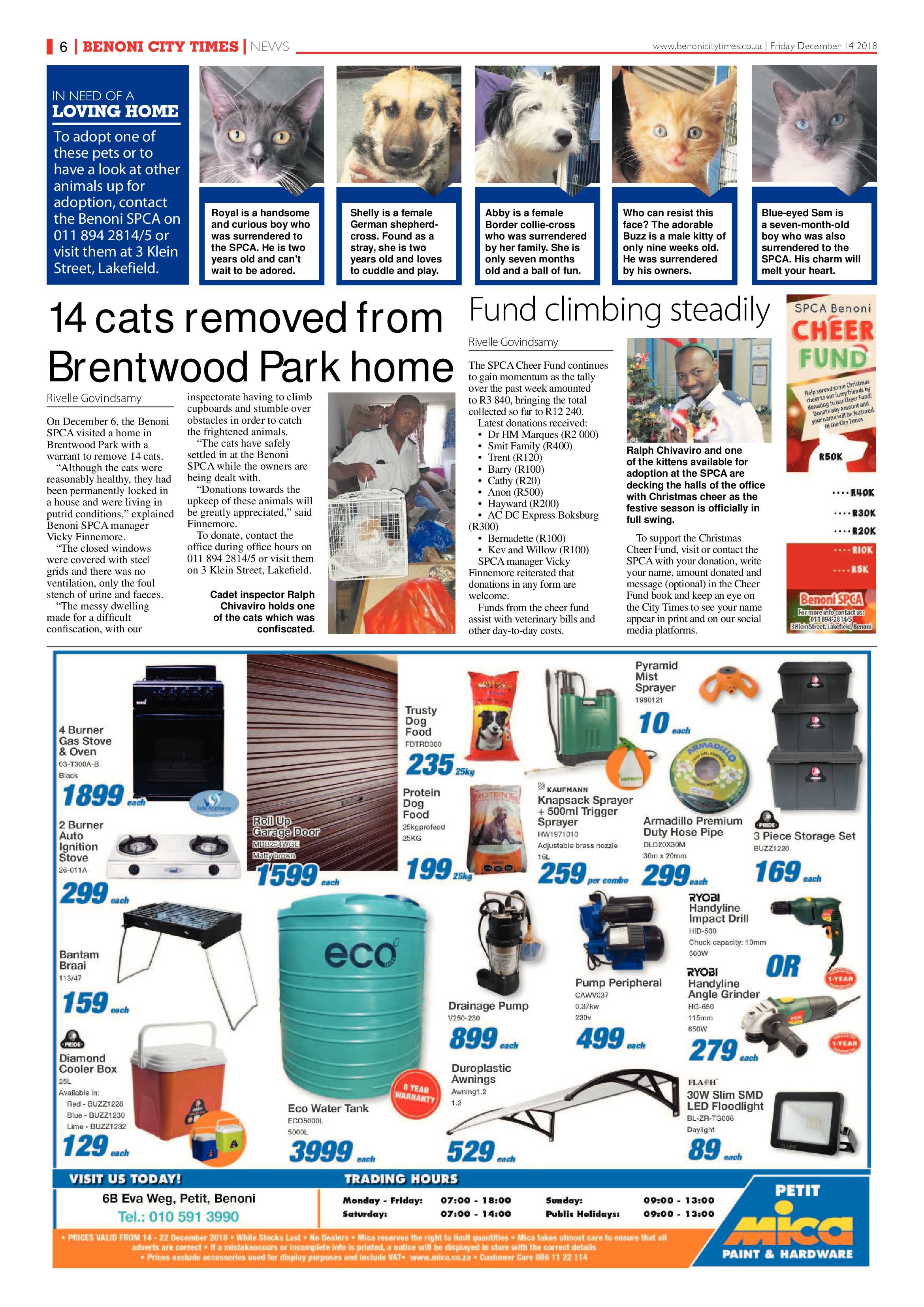 Benoni City Times 13 December 2018 page 6