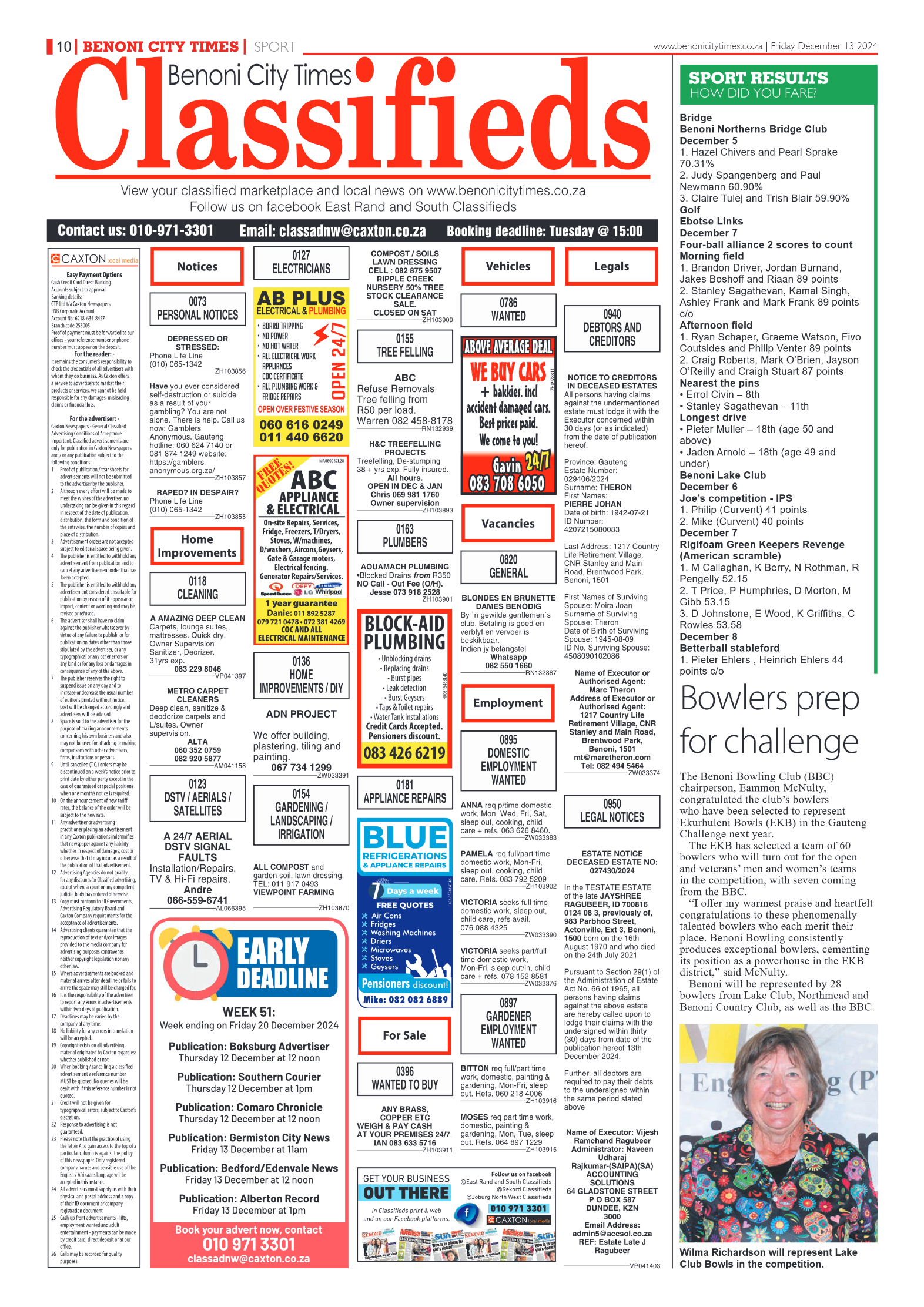 Benoni City Times 13 December 2024 page 10
