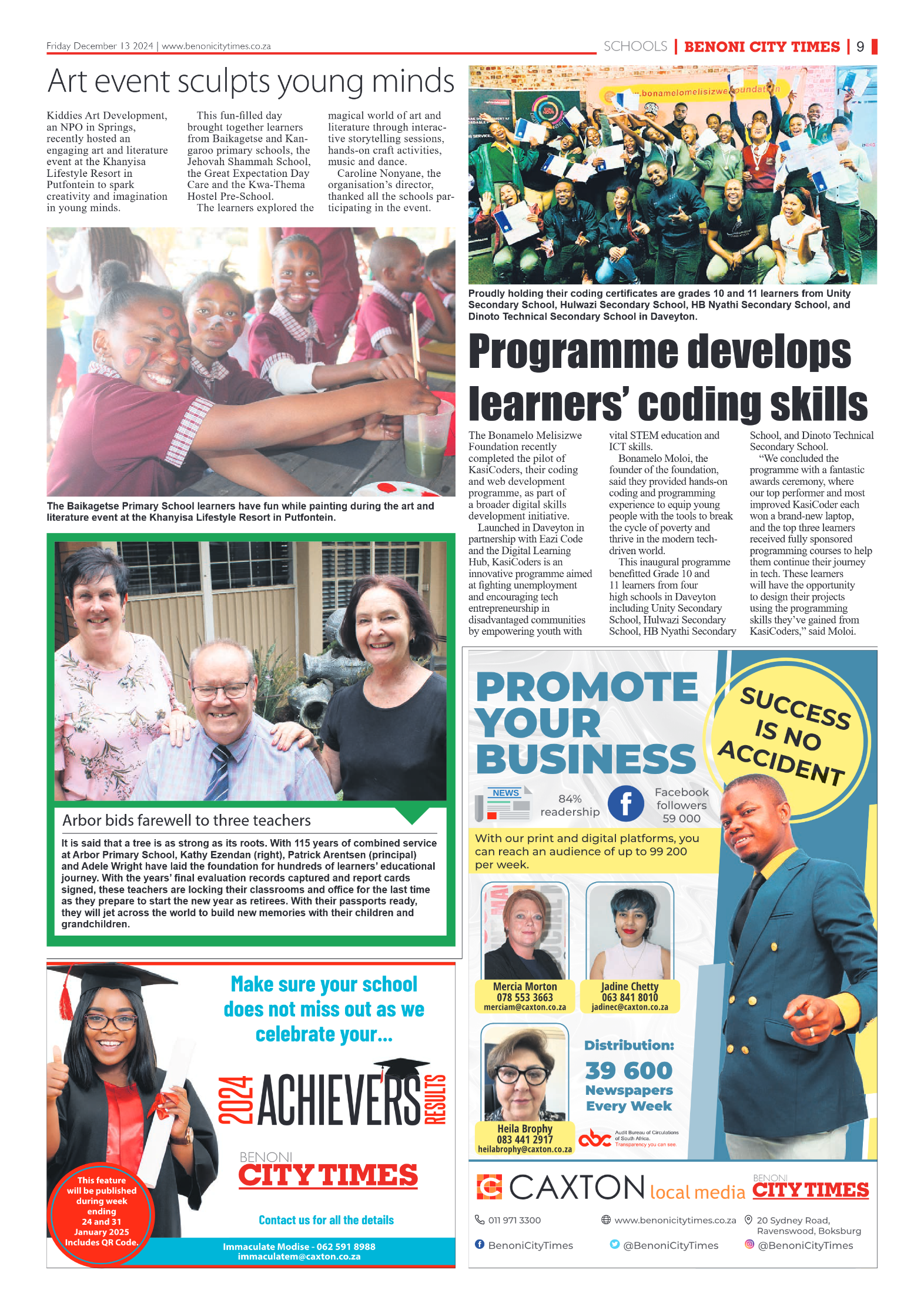 Benoni City Times 13 December 2024 page 9