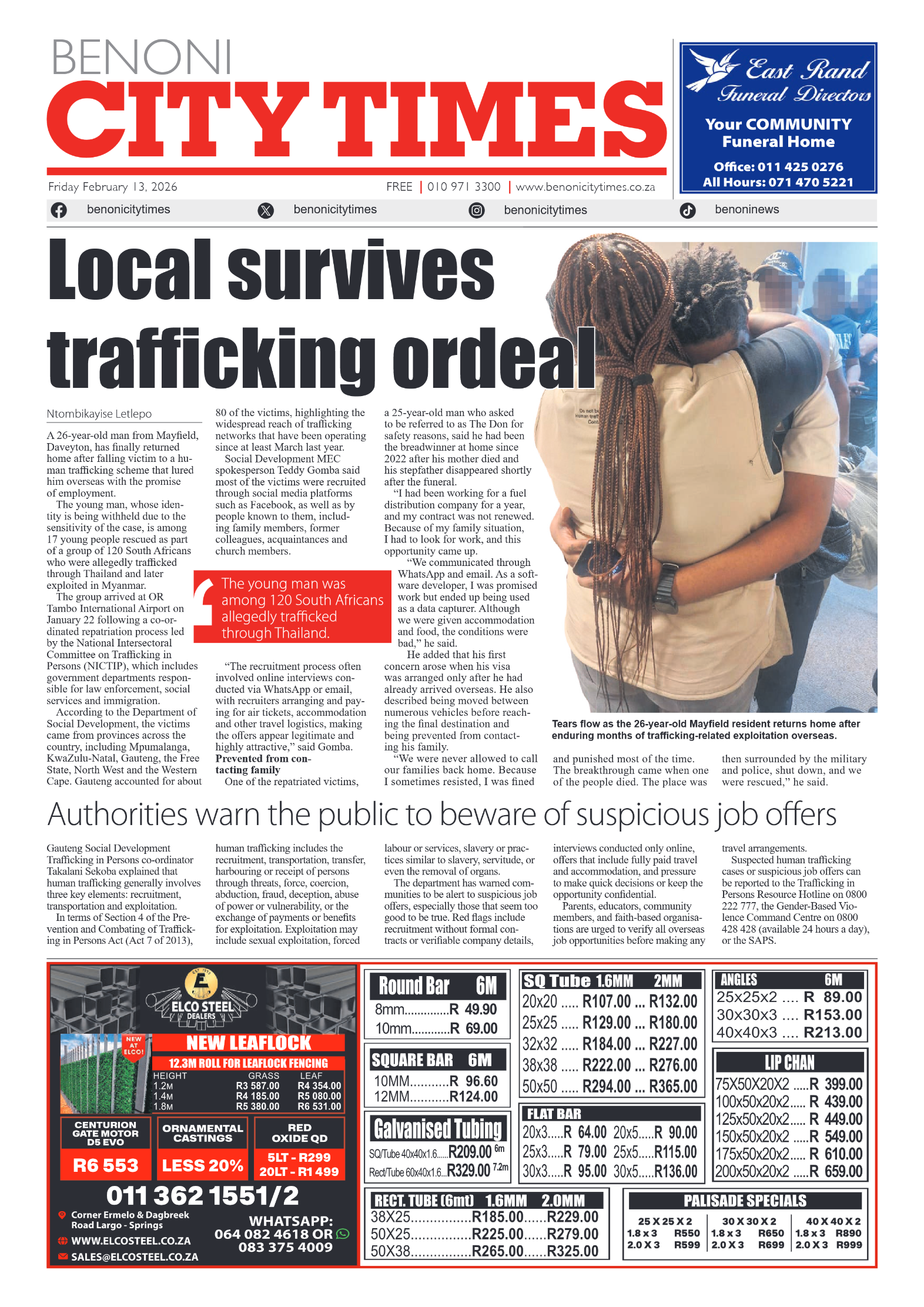 Benoni City Times 13 February 2026 page 3