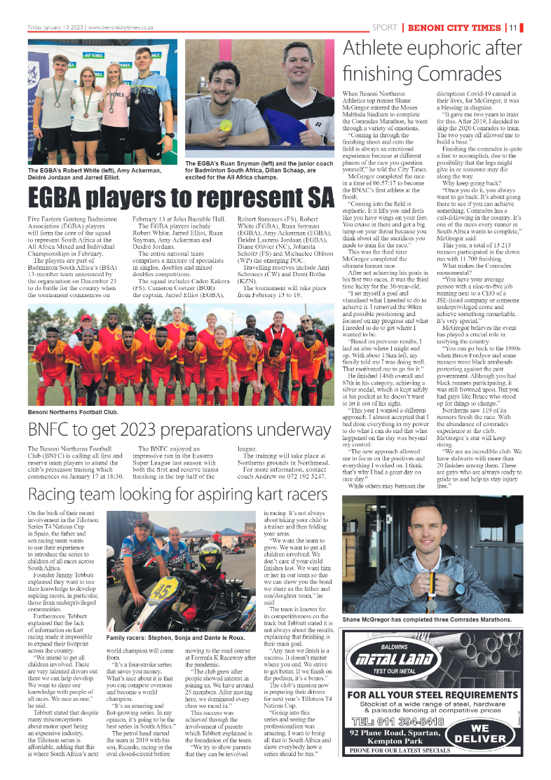 Benoni City Times 13 January 2023 page 11