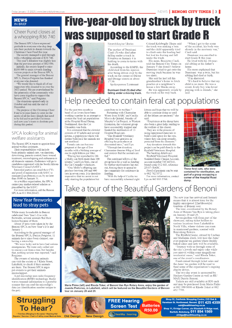 Benoni City Times 13 January 2023 page 3